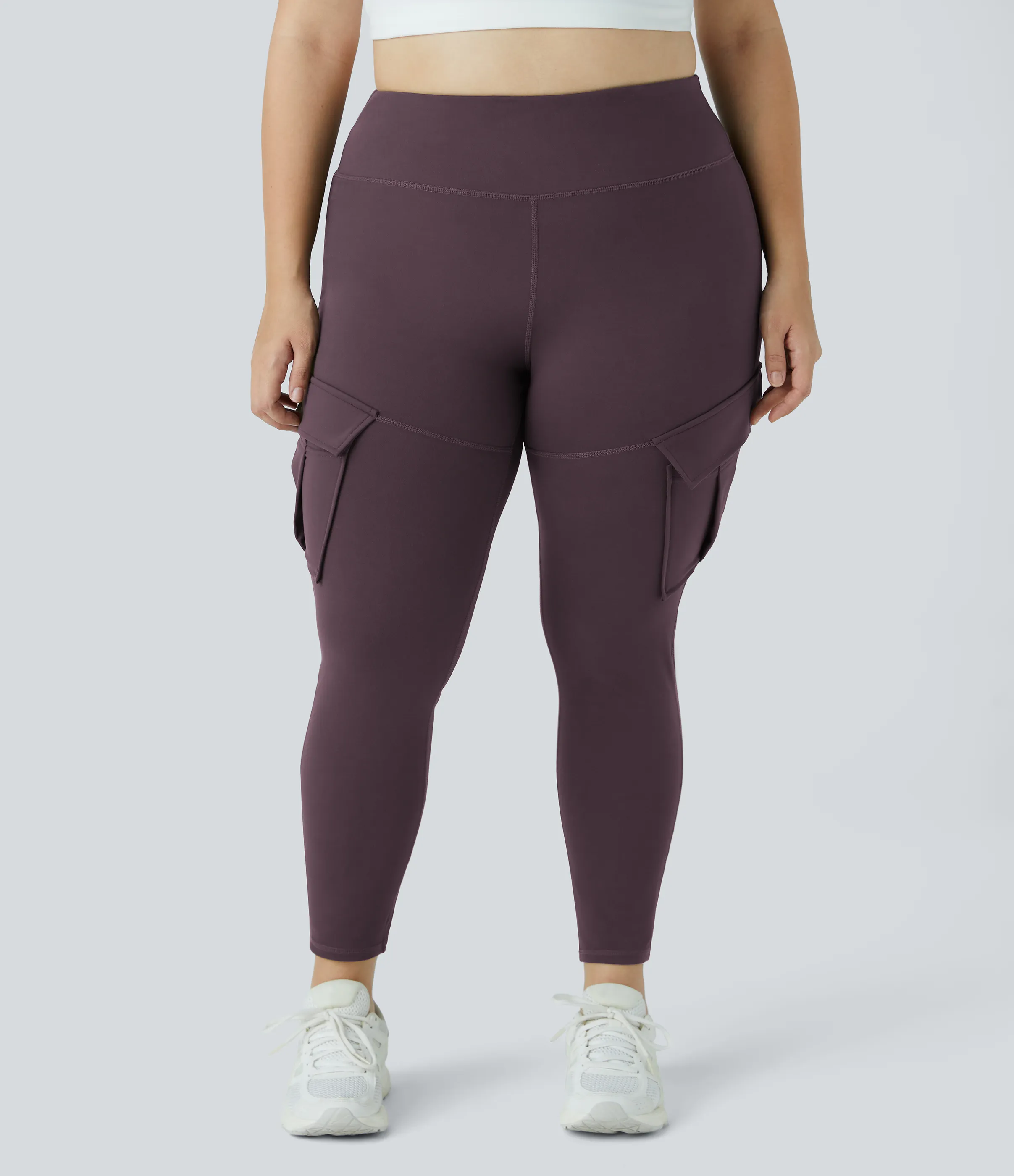 Halara Leggings yoga ajustado bolsillo cargo tiro alto talla grande 7/8 - Dusky Evening purple - 2X sold by Halara product image thumbnail 3