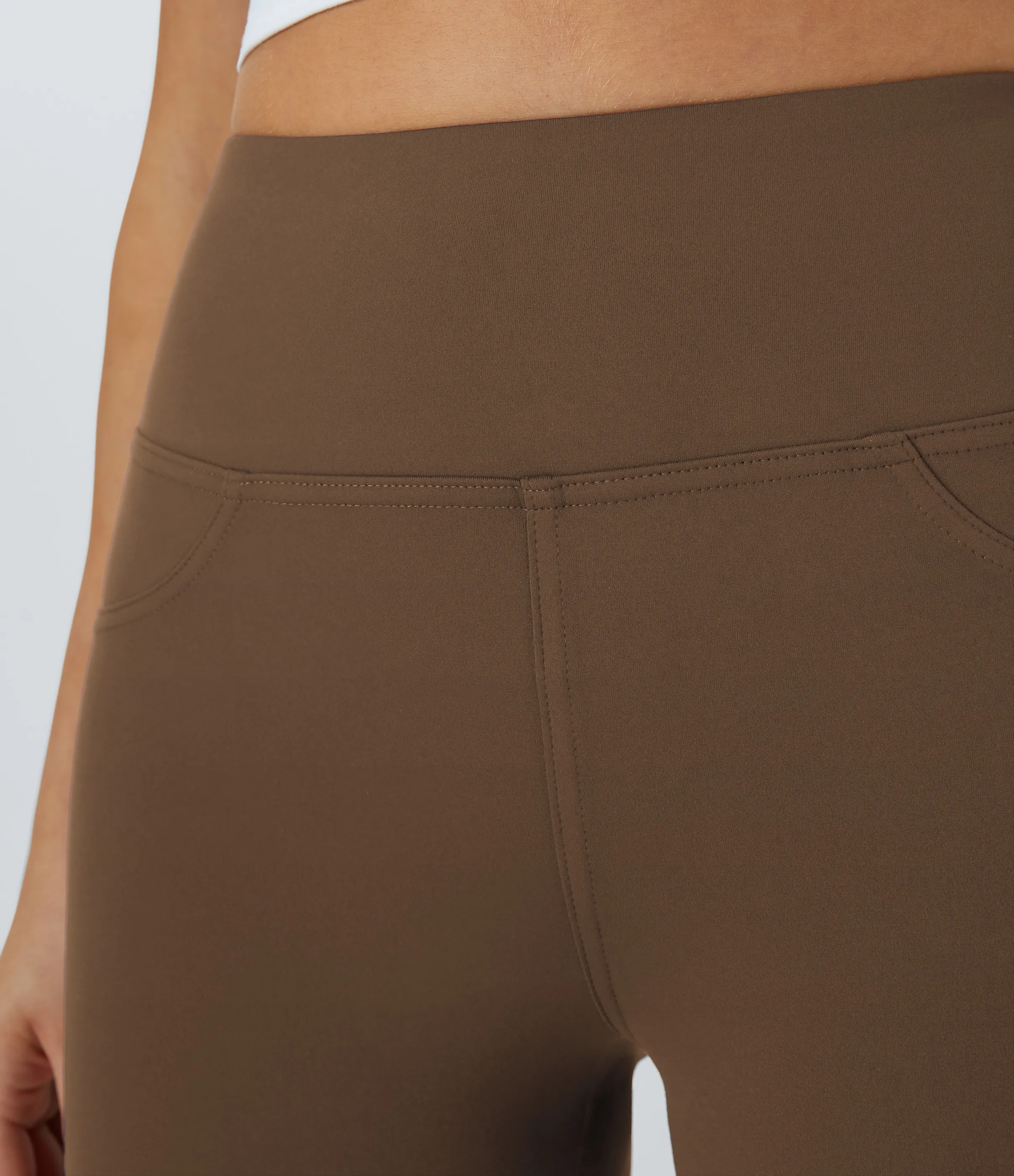 Halara Leggings de yoga acampanados de tiro alto con bolsillos - Sepia - S(tall) sold by Halara product image thumbnail 5