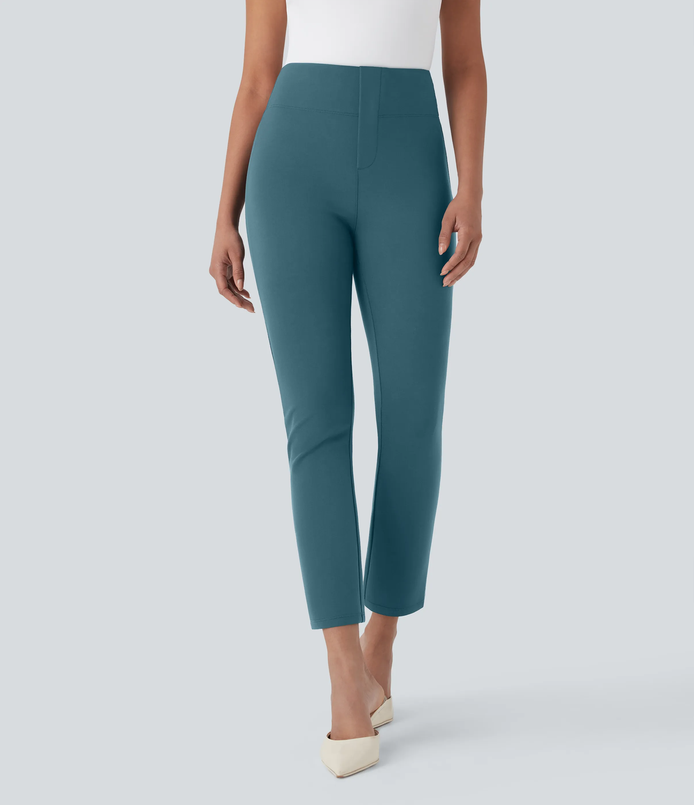 Halara Pantalón oficina Halara Flex™ tiro alto ajustado bolsillo lateral trasera - Nighttime Blue - XL(regular) sold by Halara