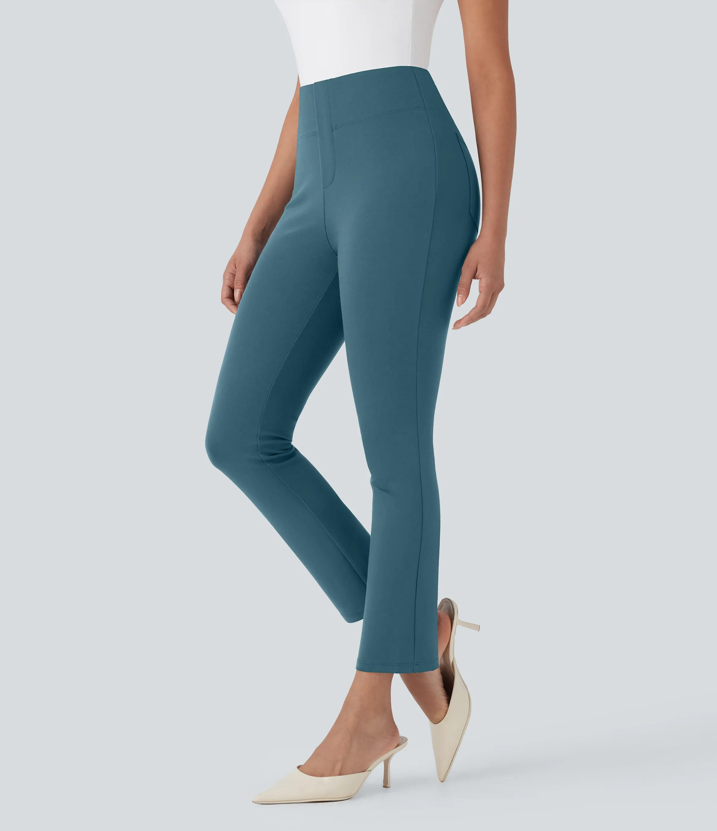 Halara Pantalón oficina Halara Flex™ tiro alto ajustado bolsillo lateral trasera - Nighttime Blue - XL(regular) sold by Halara product image thumbnail 4