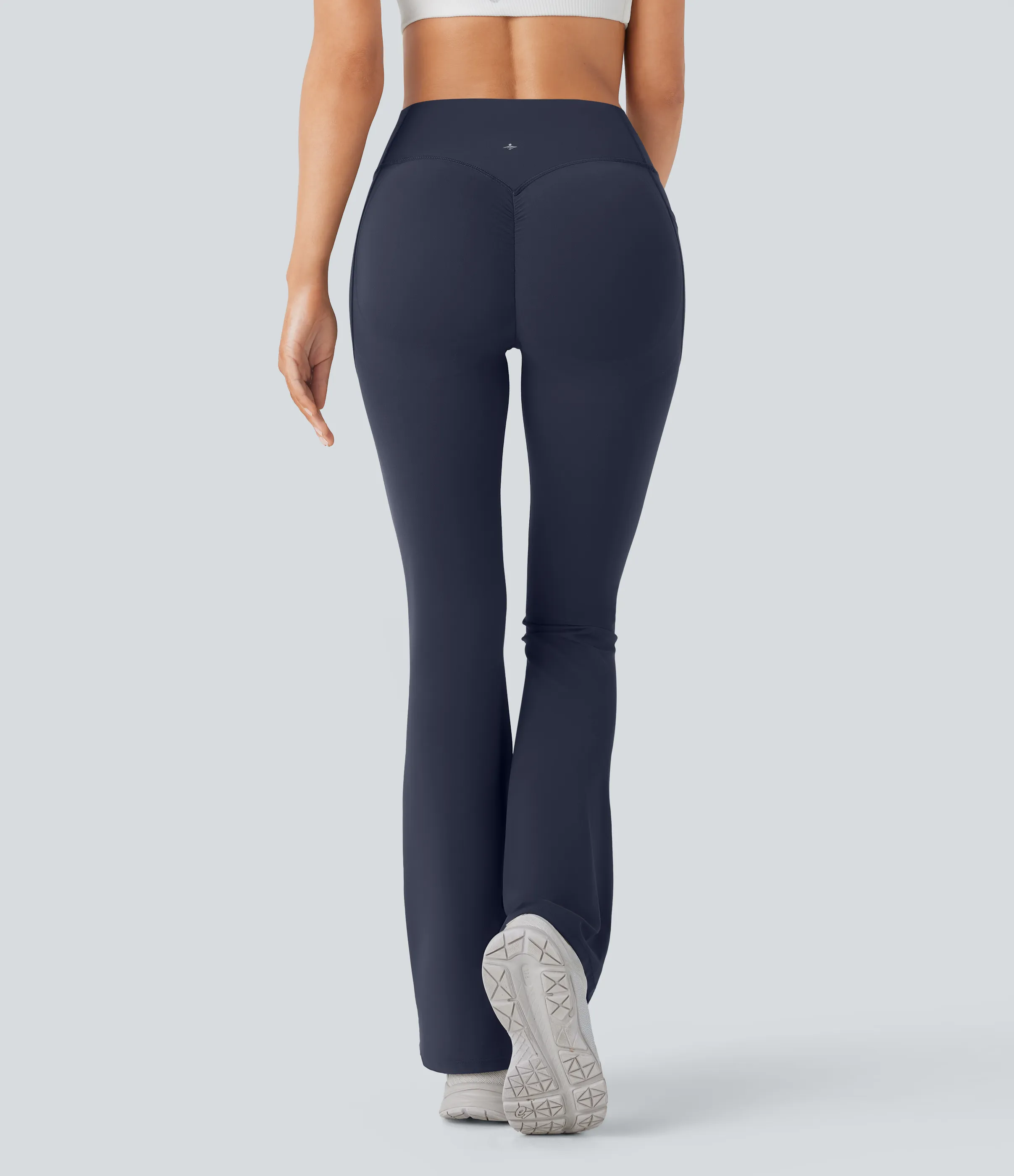 Halara Leggings SoCinched UltraSculpt Bootcut yoga tiro alto realce glúteo bolsillo lateral control abdomen moldeador - Mood Indigo - S(tall) sold by Halara product image thumbnail 3