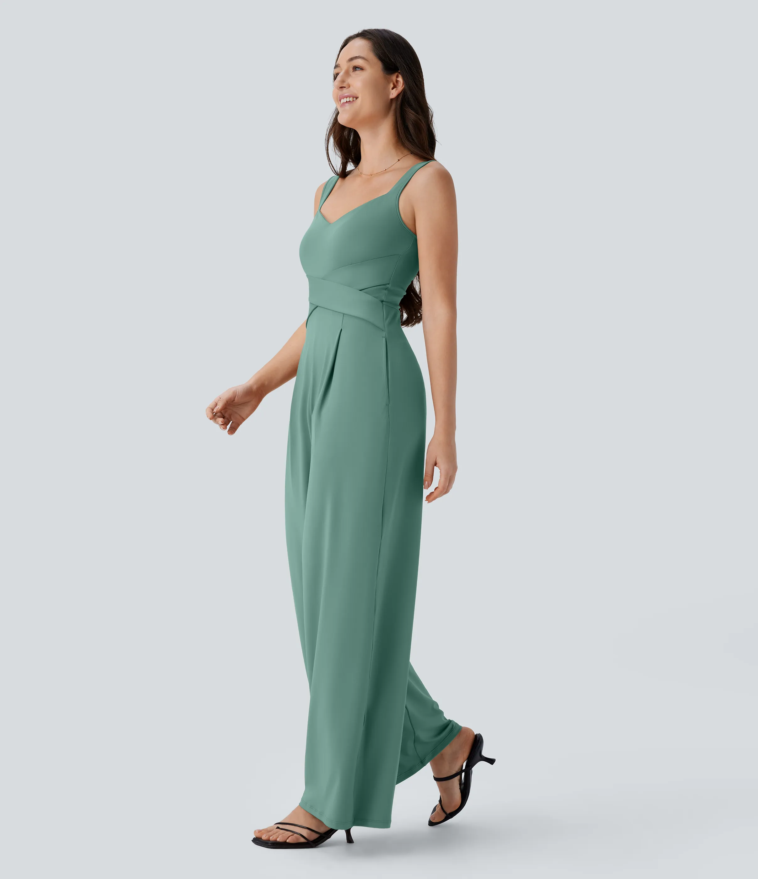 Halara Jumpsuit casual sin mangas con espalda en U y bolsillos - Azure - XL(regular) sold by Halara product image thumbnail 4