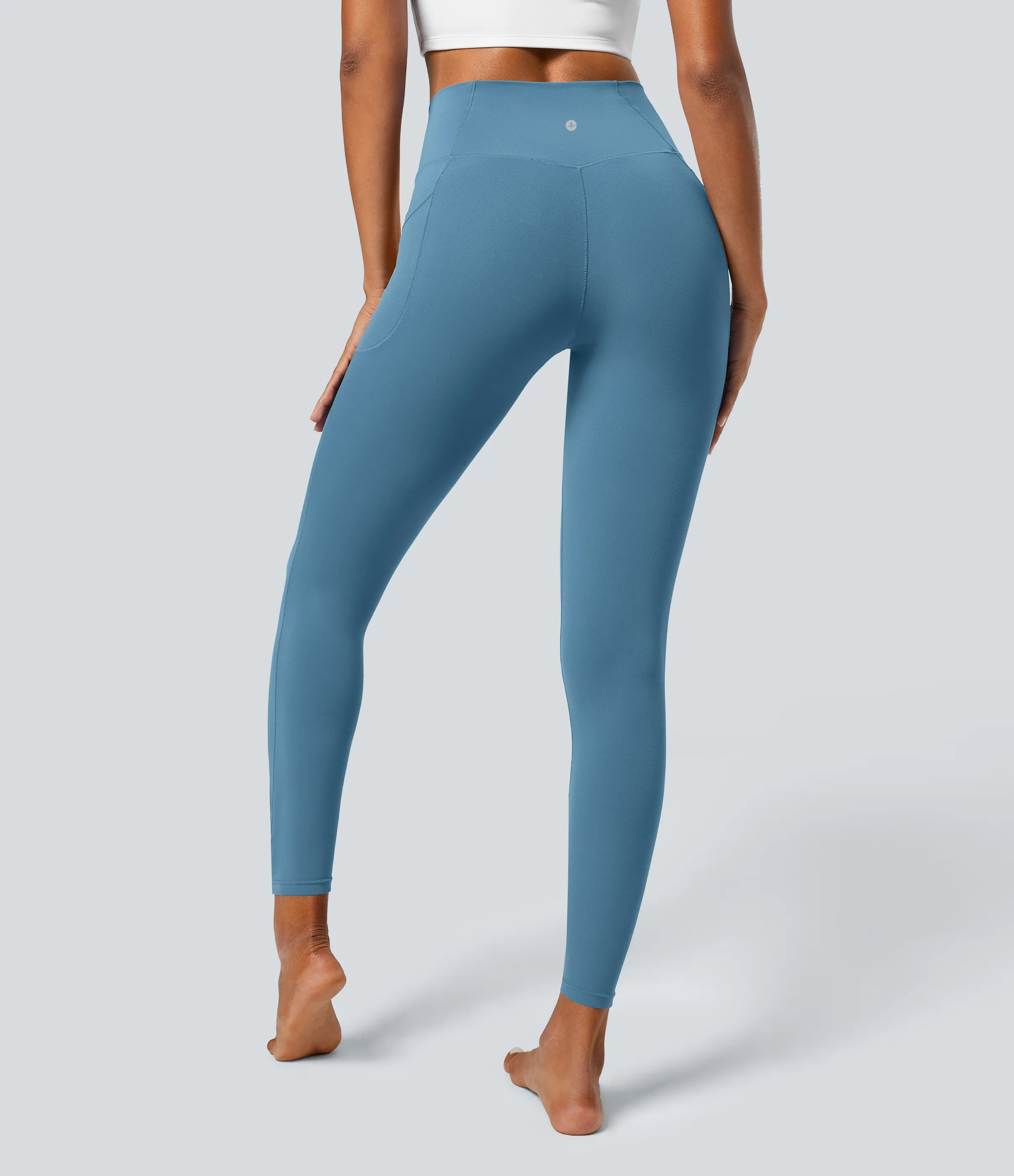 Halara Leggings Softlyzero™ liso bolsillo cruzado - Warm Mid Blue - XS(7/8) sold by Halara product image thumbnail 3