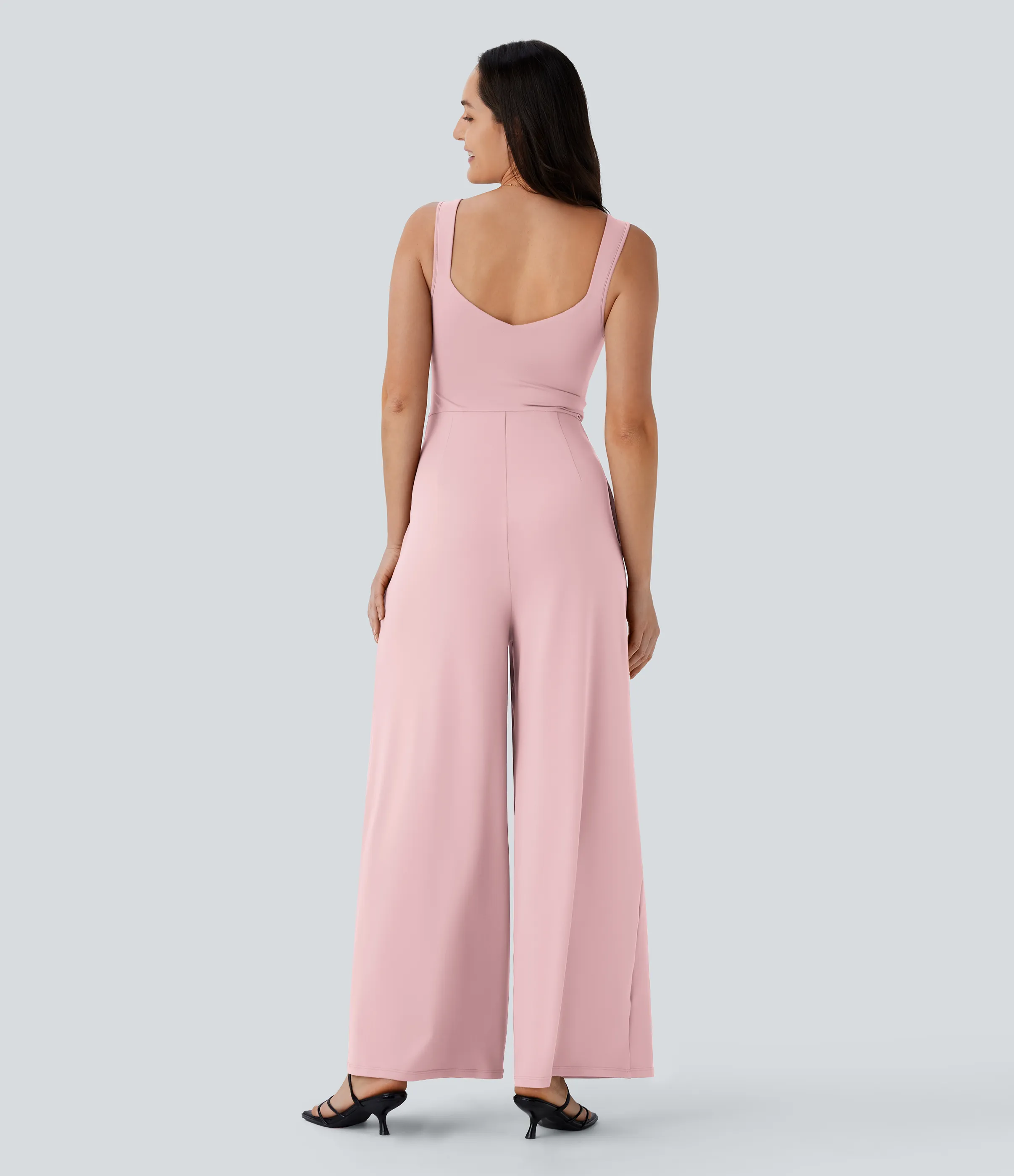 Halara Jumpsuit casual sin mangas con espalda en U y bolsillos - Primrose Pink - S(regular) sold by Halara product image thumbnail 3