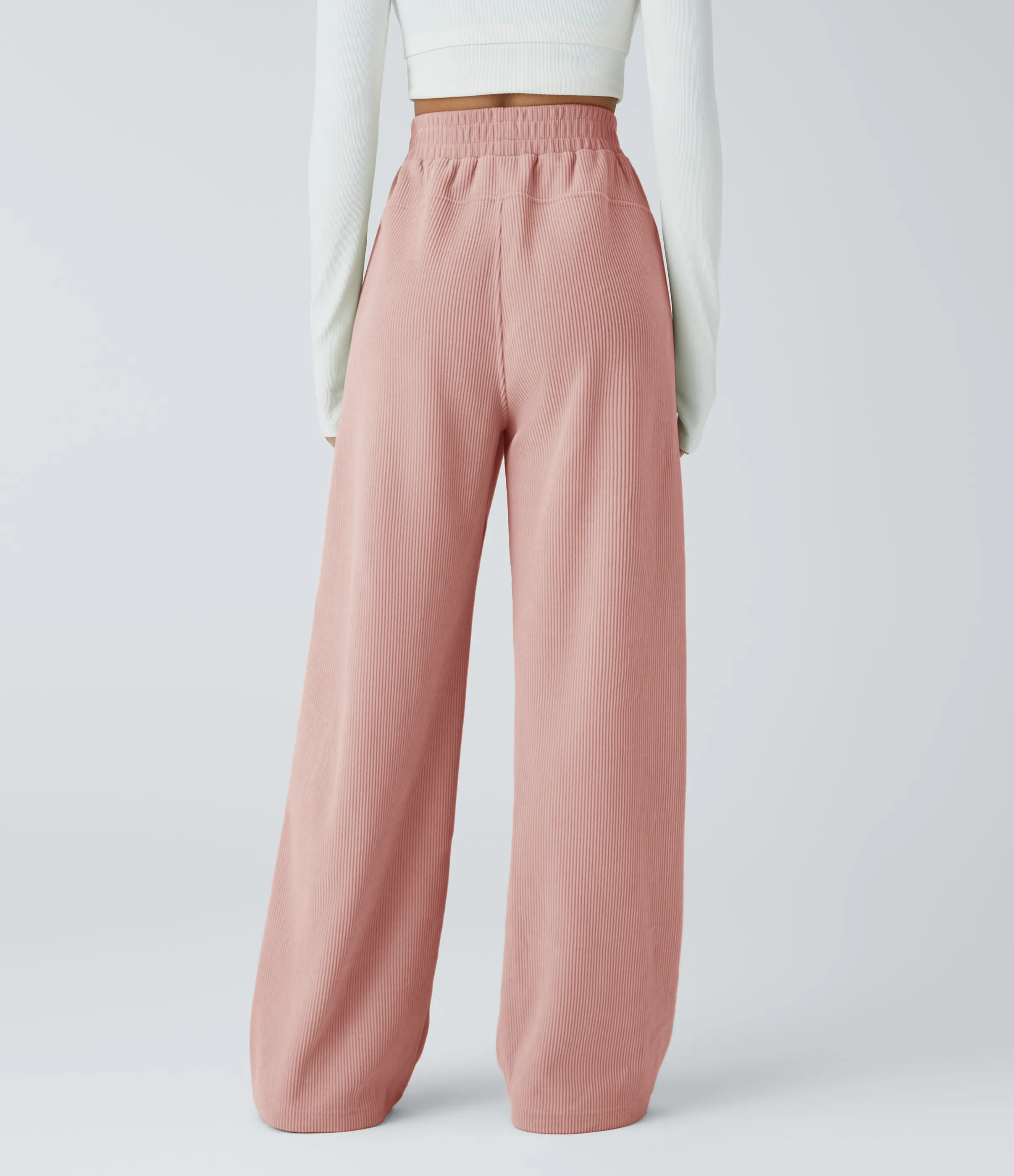 Halara Pantalón pana tiro alto bolsillo lateral pierna recta - Rosette - M(tall) sold by Halara product image thumbnail 3