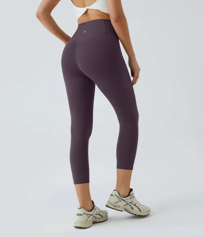 Halara Leggings capri entrenamiento moldeador bolsillo lateral tiro alto - Night's Purple - XS made by Halara