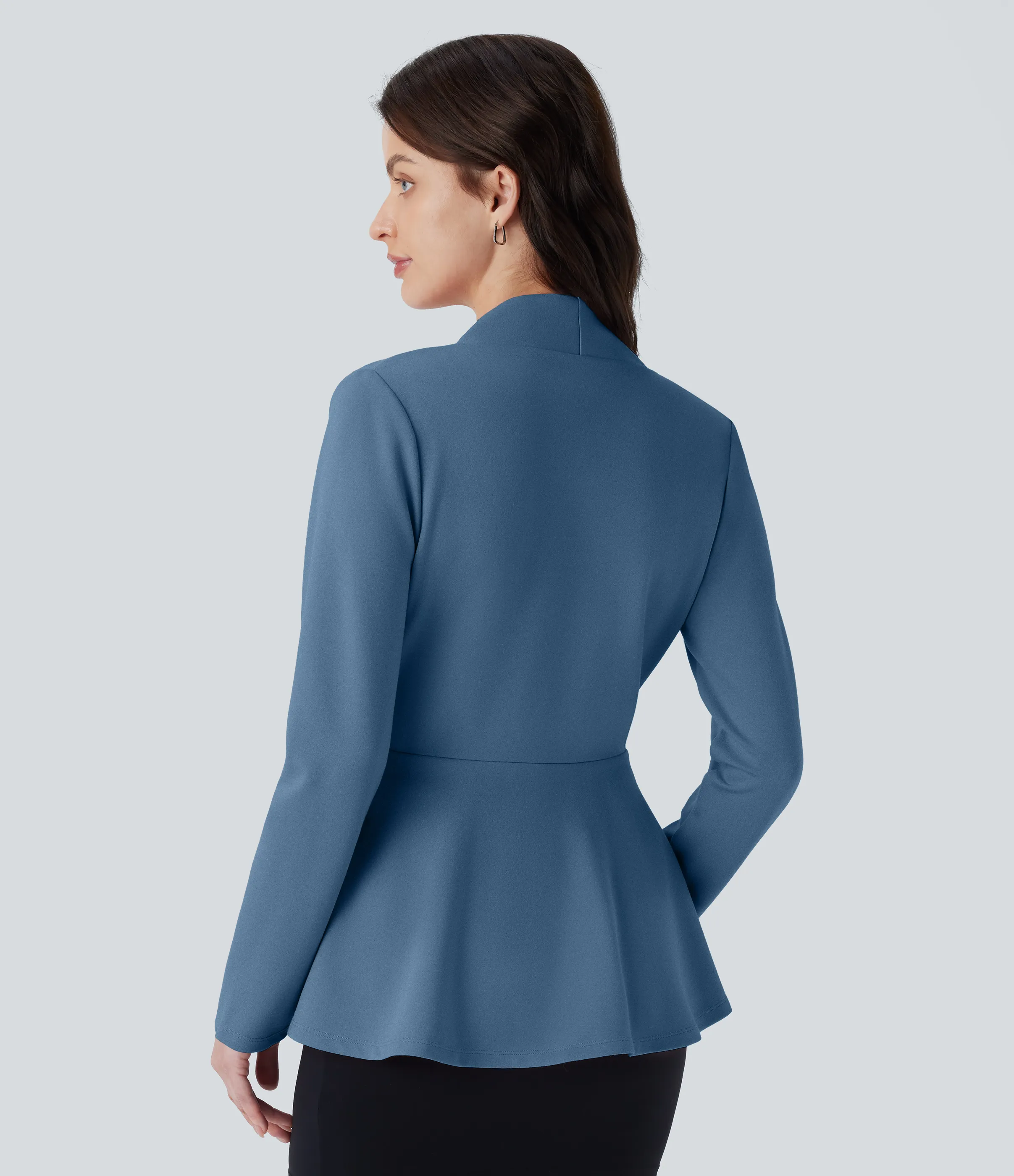 Halara Chaqueta peplum oficina cuello V botón delantera - Stellar - L sold by Halara product image thumbnail 3