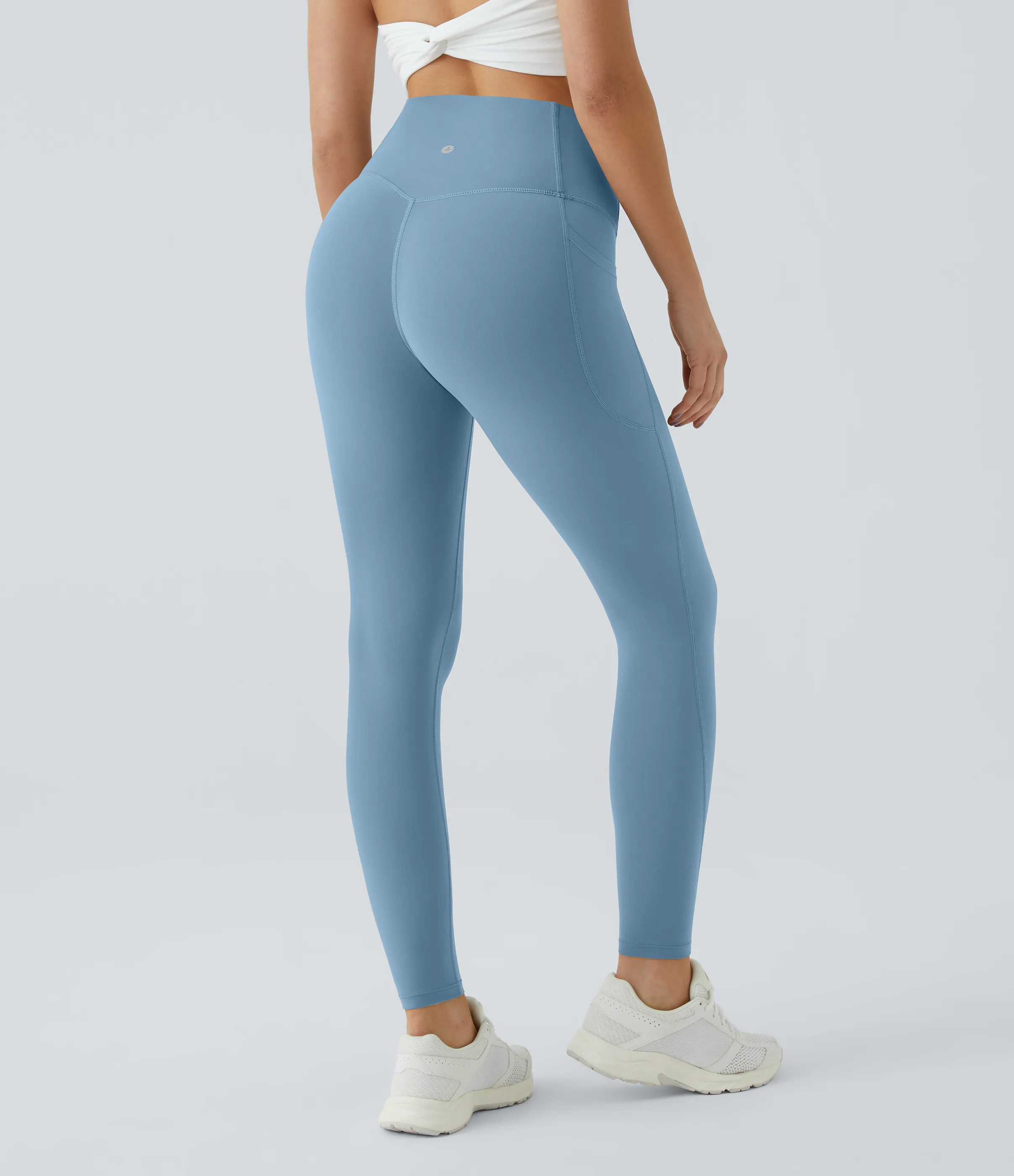 Halara Leggings SoCinched UltraSculpt entrenamiento control abdomen bolsillo lateral tiro alto - Whale Blue - XS(7/8) sold by Halara product image thumbnail 4
