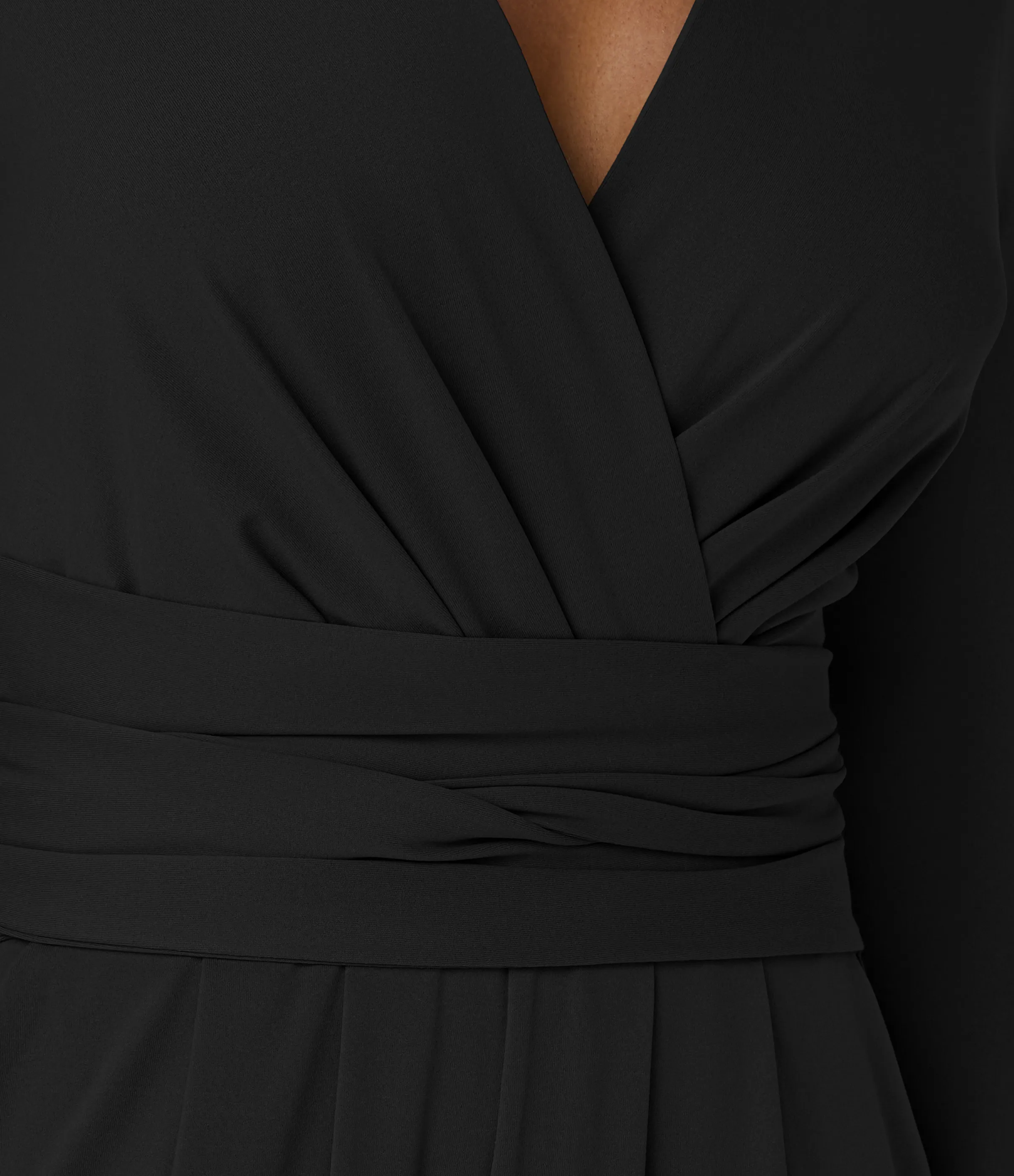 Halara Mono cuello V manga larga bolsillo lateral lazo espalda - Black - XS(regular) sold by Halara product image thumbnail 5