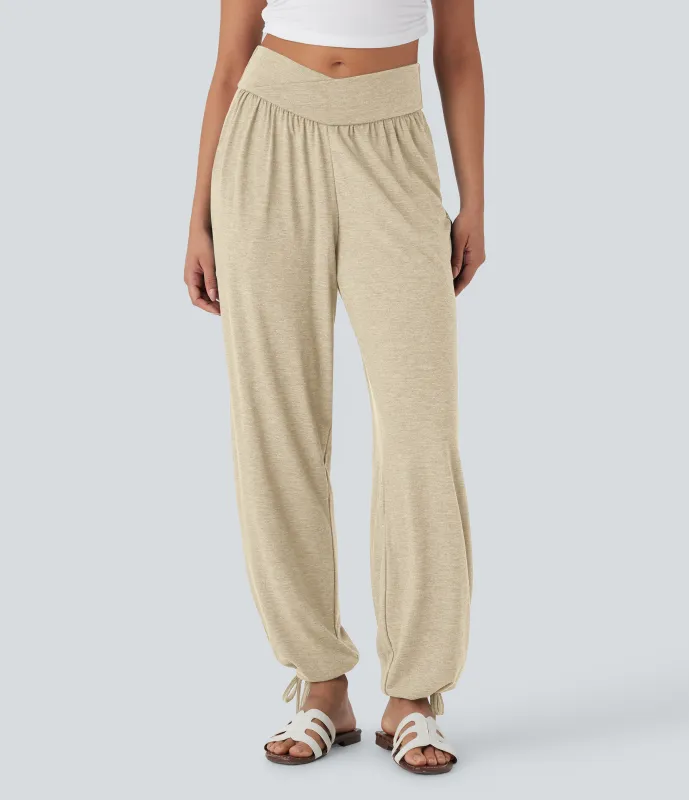 Halara Pantalón deportivo tiro alto bolsillo lateral cordón ajustable - Boulder - M(regular) made by Halara