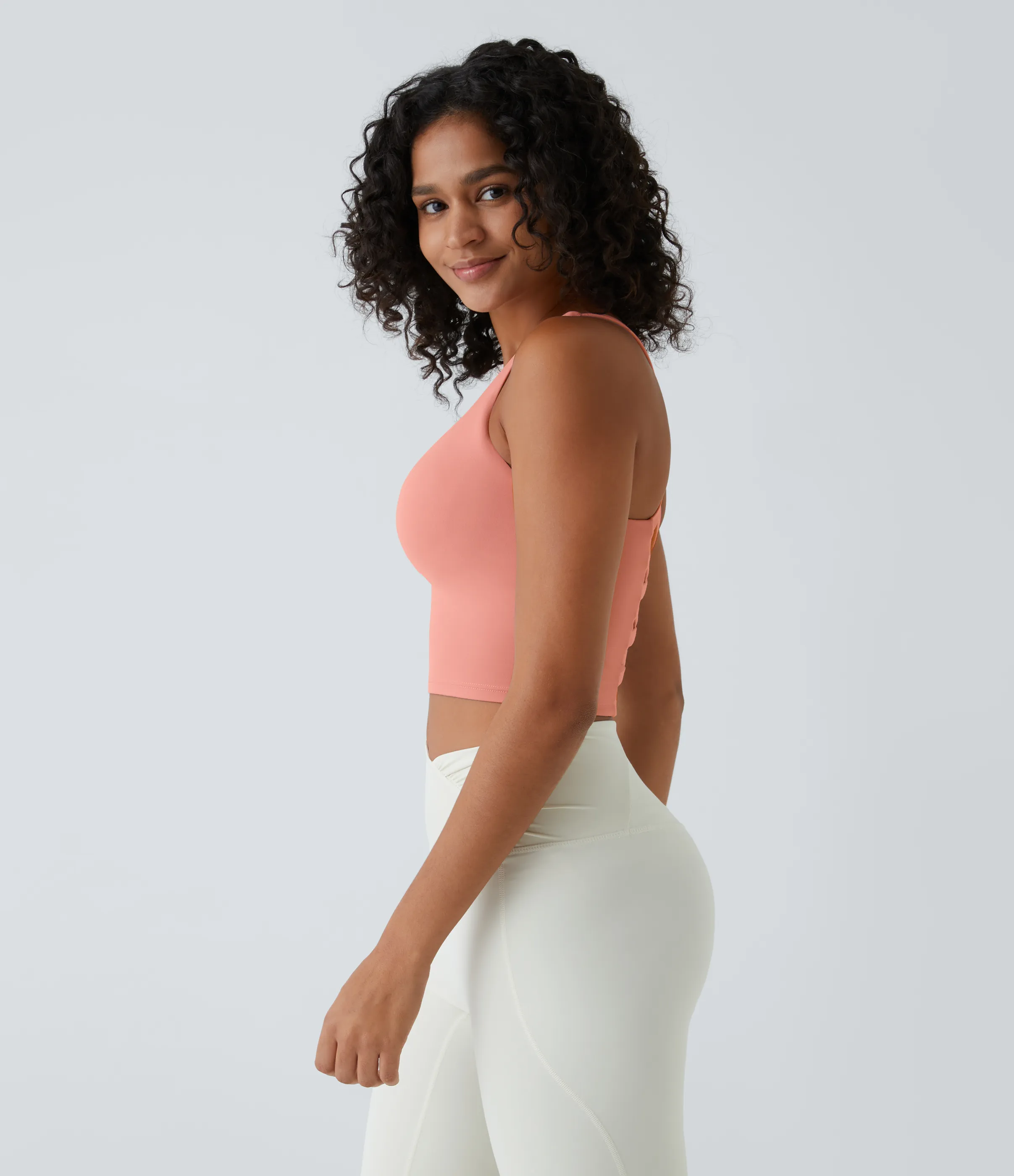 Halara Top corto de yoga en copas D-F - Blooming Dahlia - XL sold by Halara product image thumbnail 4