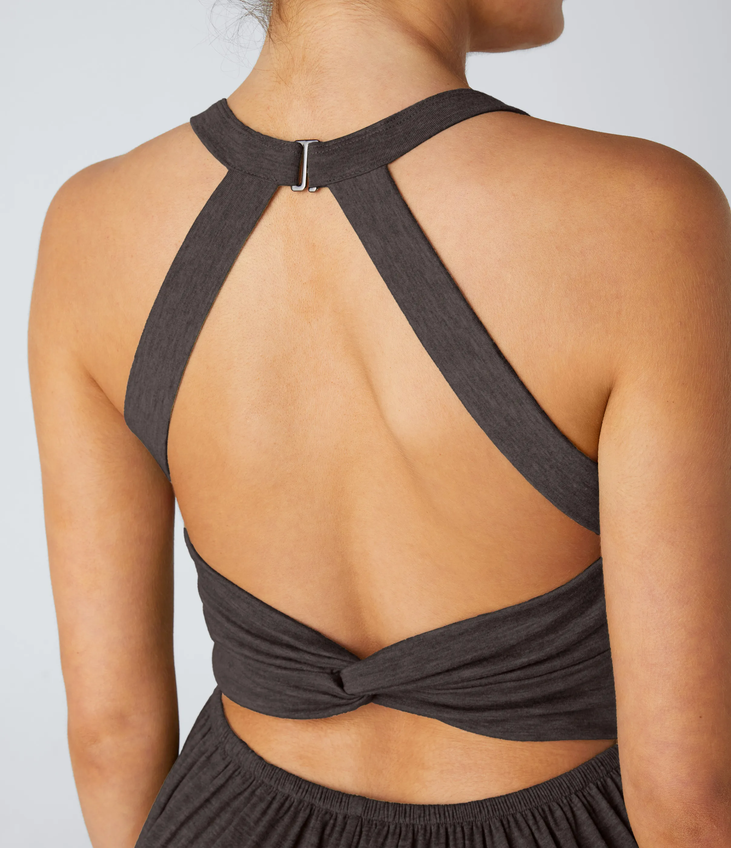 Halara Mono harén bolsillo lateral cuello U torcido sin espalda - Earthwood Brown - S(regular) sold by Halara product image thumbnail 5