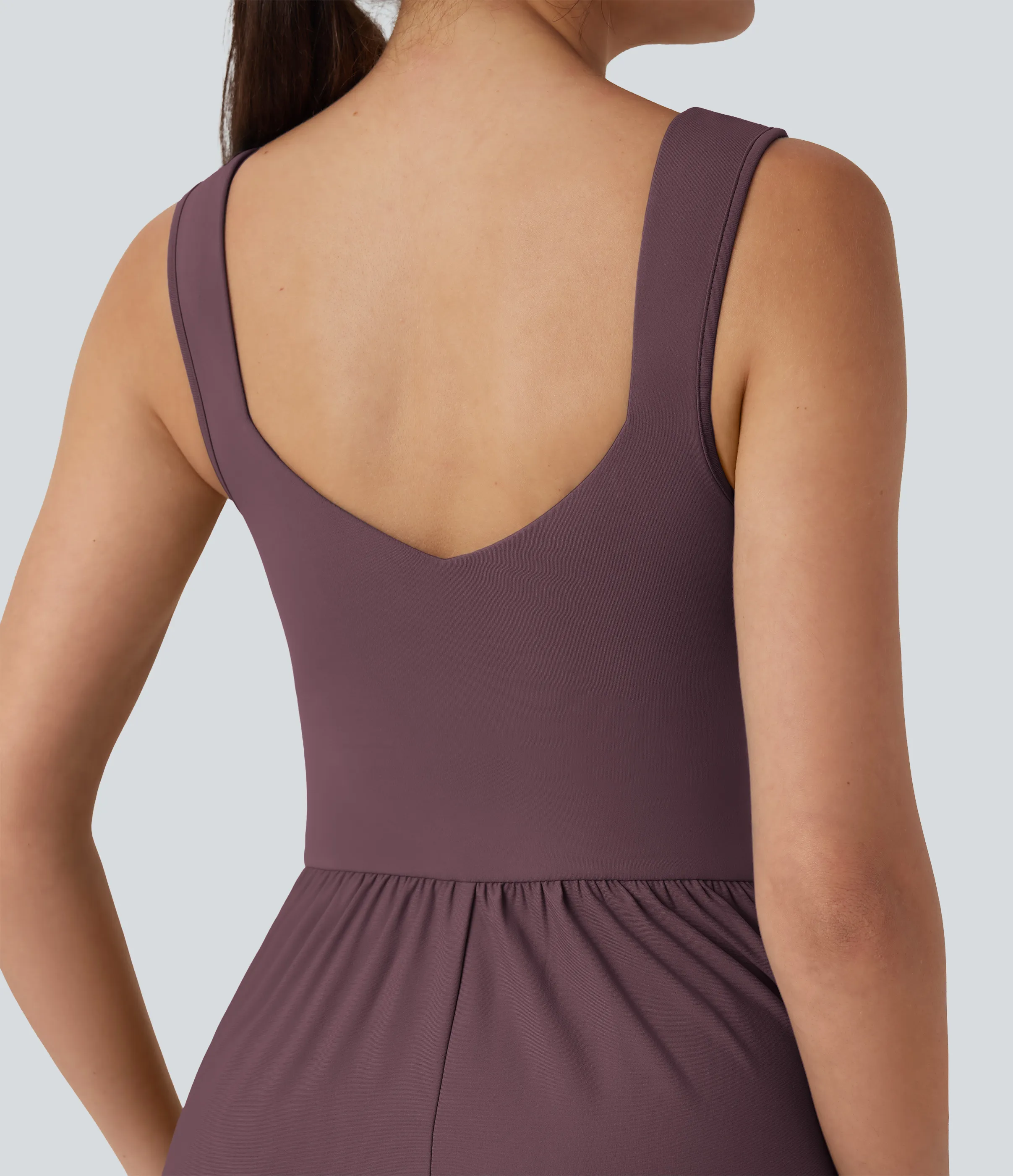 Halara Vestido largo maxi casual fluido con bolsillos - Plum Wine - XL sold by Halara product image thumbnail 5