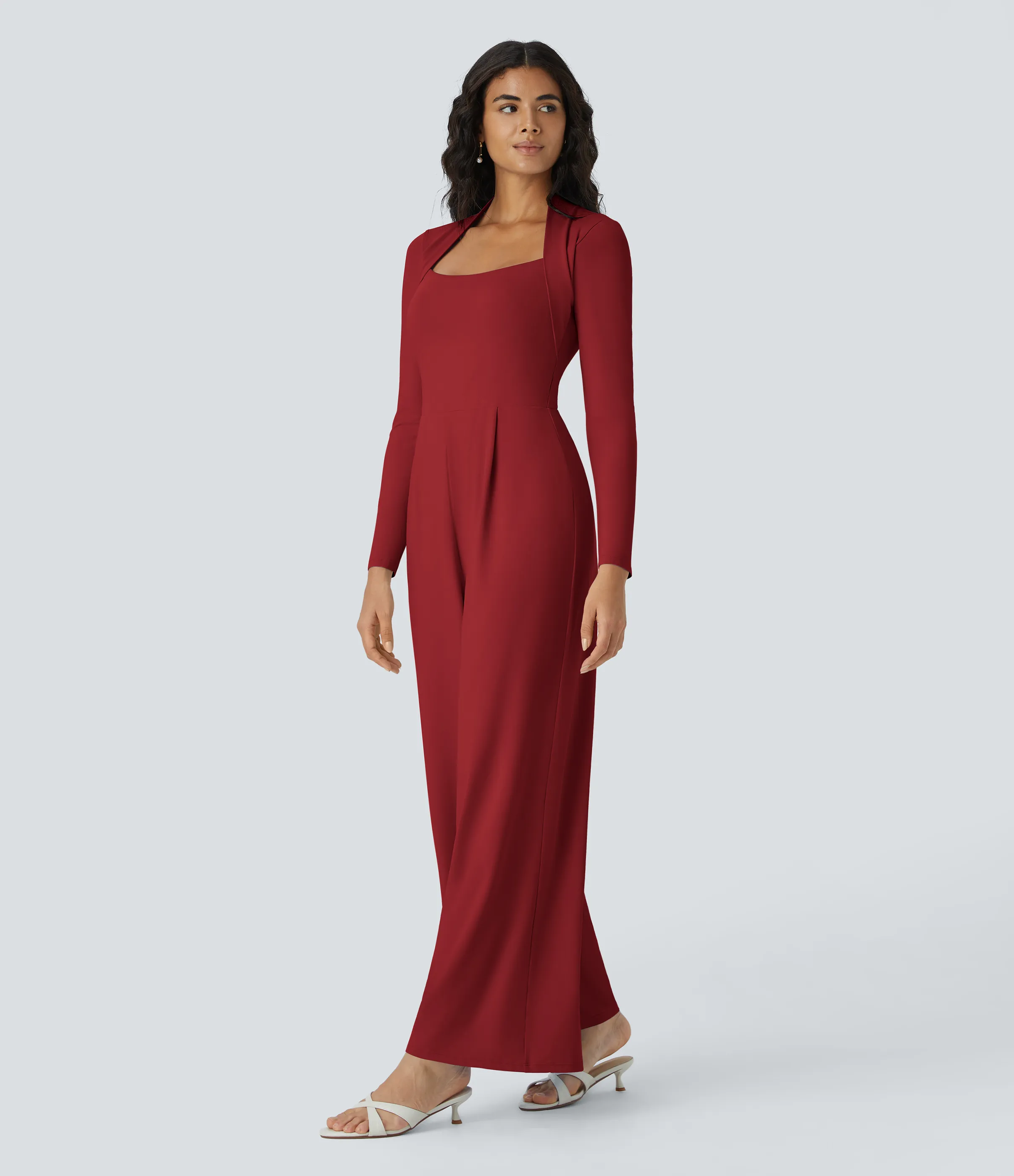 Halara Mono dama honor invitada boda pierna ancha manga larga - Emboldened - S(regular) sold by Halara product image thumbnail 4