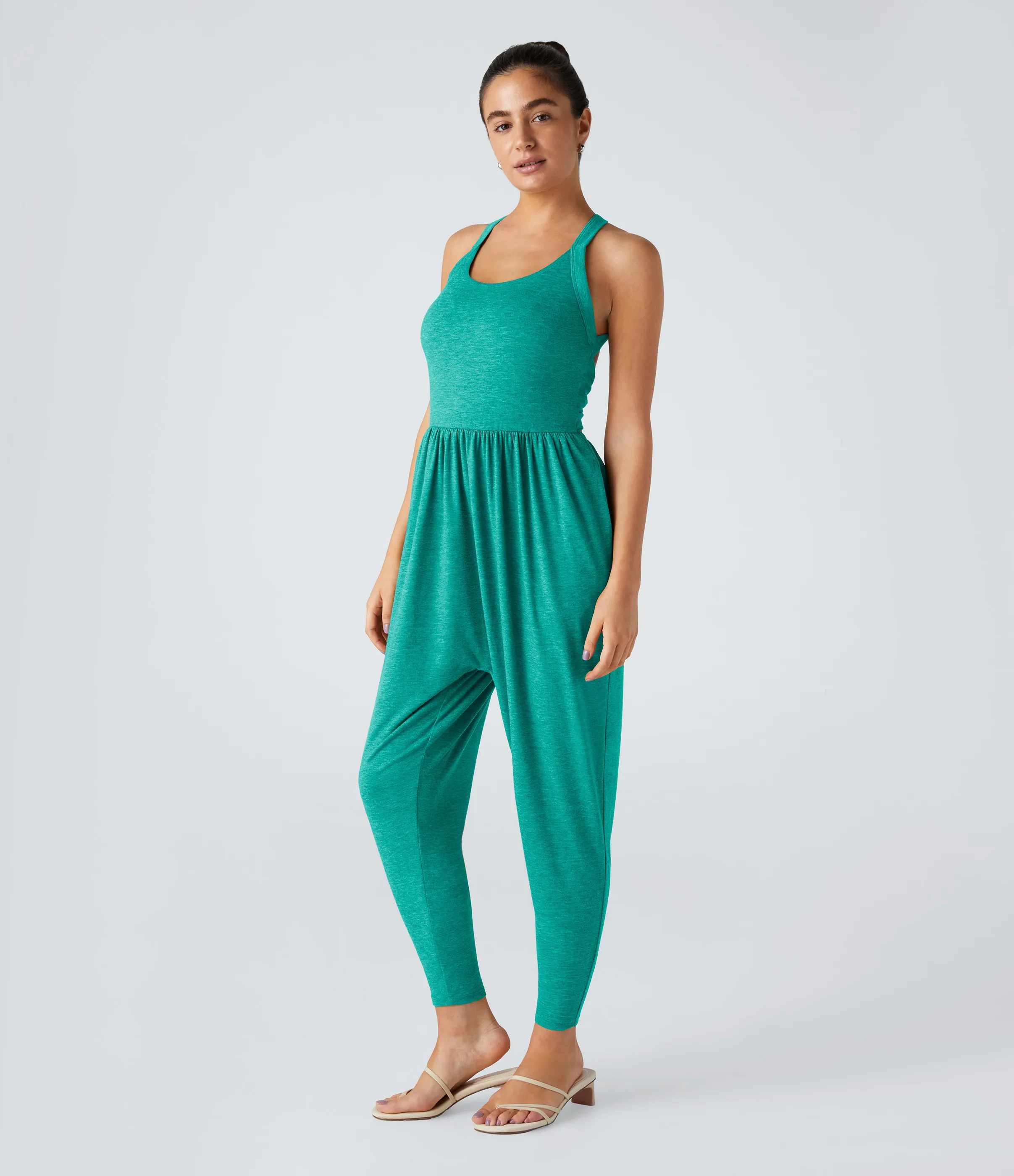 Halara Mono harén bolsillo lateral cuello U torcido sin espalda - Reef Mint Green - XS(regular) sold by Halara product image thumbnail 4