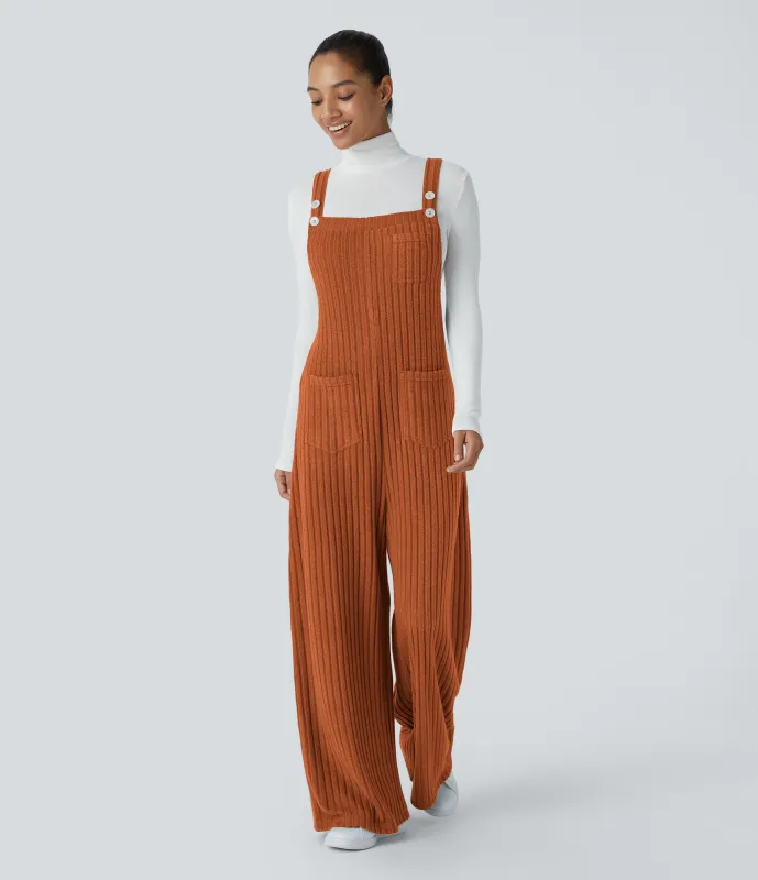 Halara Mono múltiple bolsillo botón tira ajustable acanalado - Orange Floral Velvet - XL(regular) made by Halara