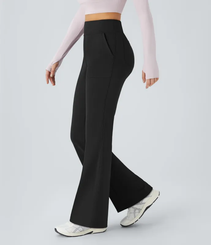 Halara Leggings acampanados de tiro alto con bolsillos - Black - L made by Halara