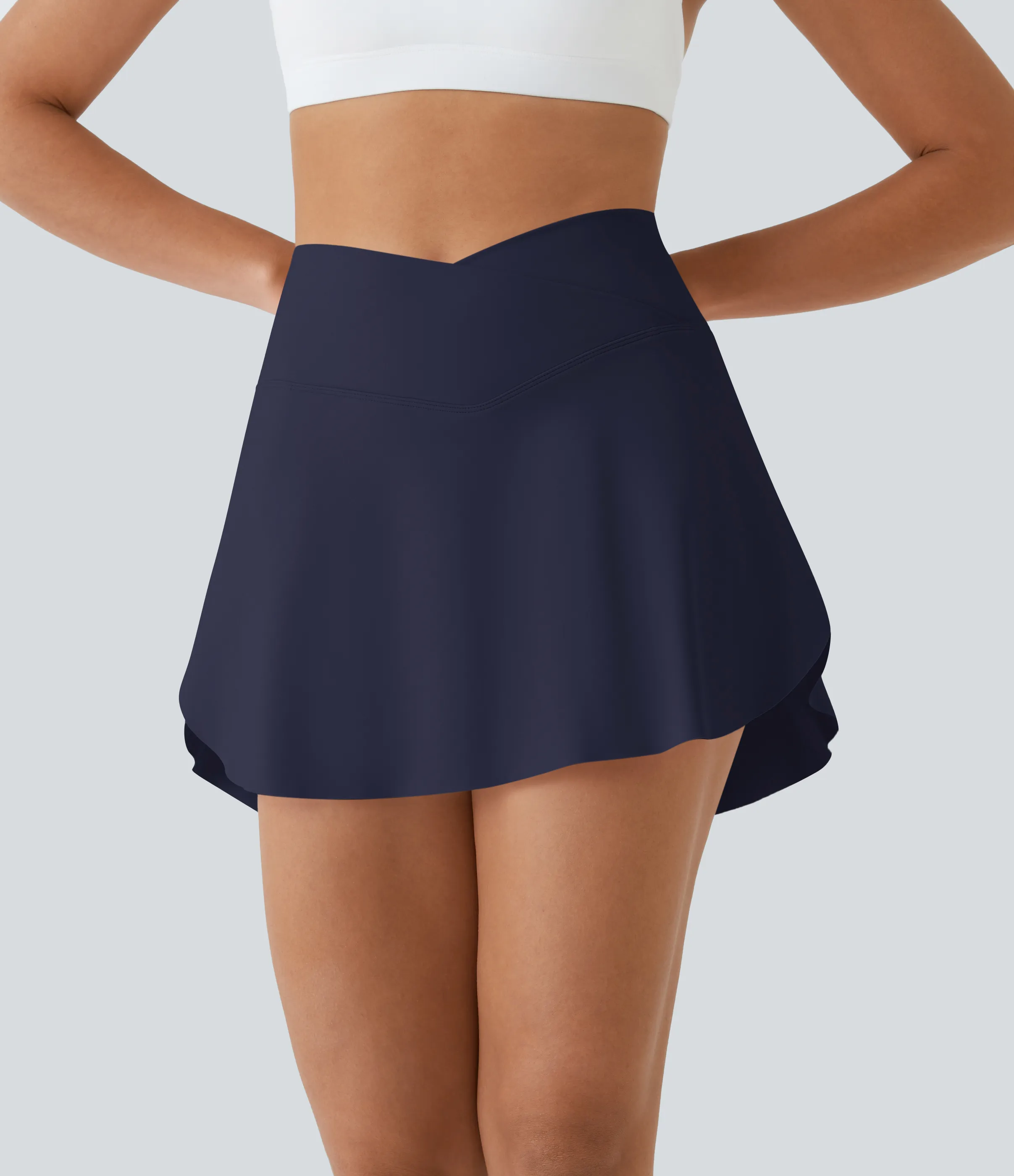 Halara Falda tenis Softlyzero™ Airy Crossover 2 en 1 tacto fresco bolsillo lateral-Lucid-Largo más largo-UPF50+ - Eclipse - L(Long) sold by Halara product image thumbnail 3
