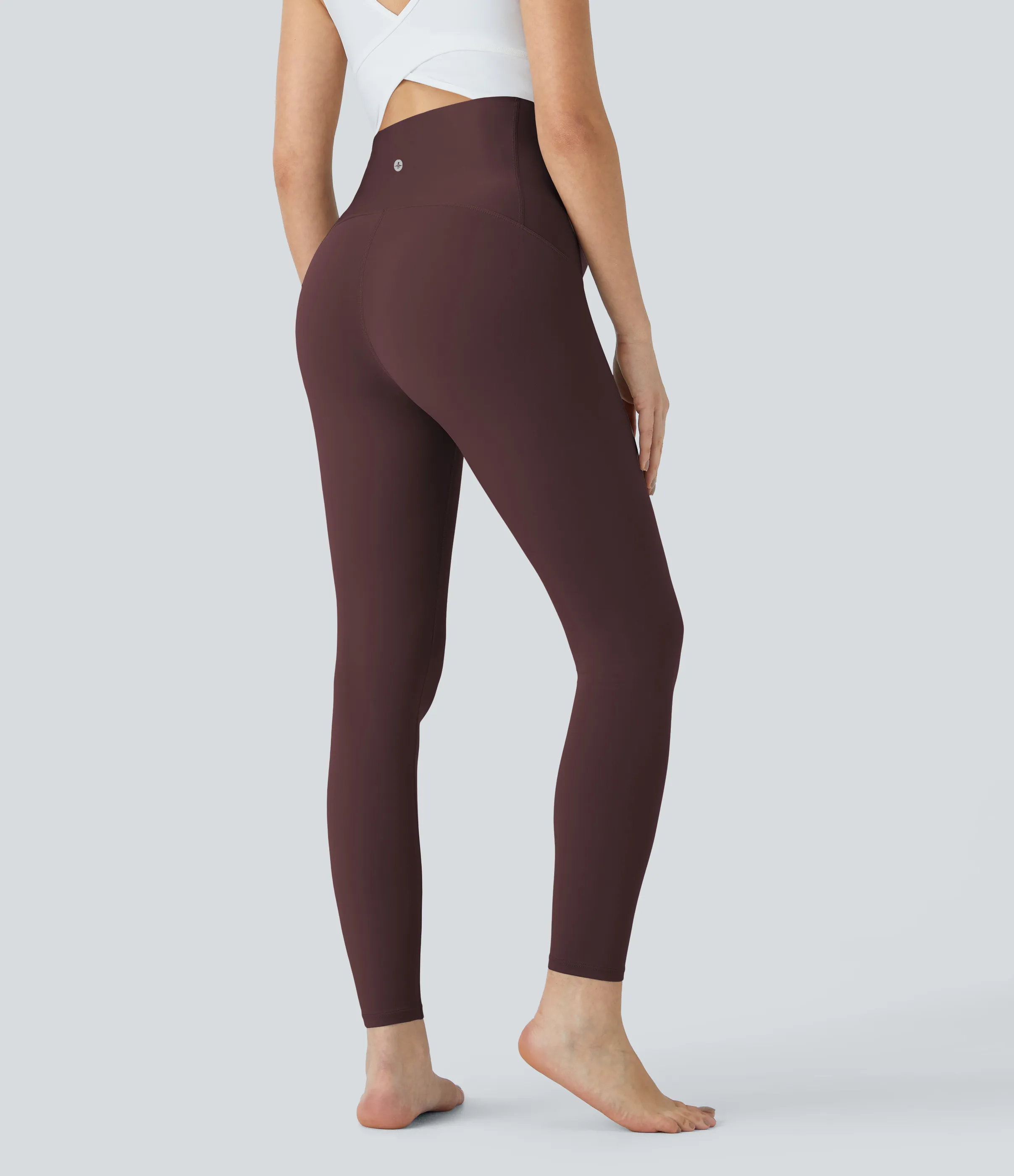 Halara Leggings premamá Softlyzero™ yoga tiro superalto 7/8 pulgada-UPF50+ - Red Mahogany - M(7/8) sold by Halara product image thumbnail 3