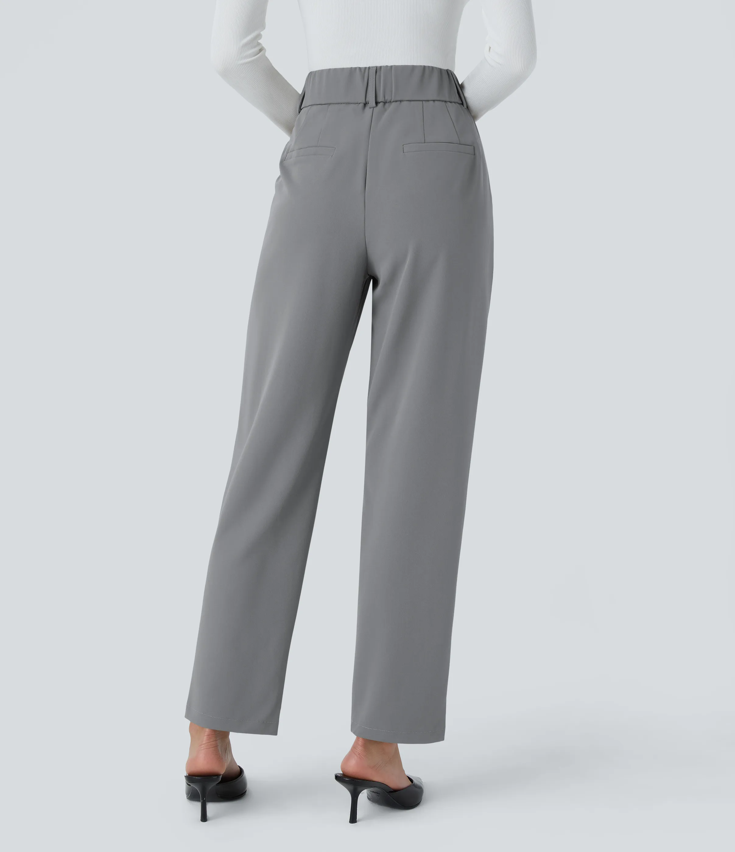 Halara Pantalón oficina ajustado tiro alto bolsillo lateral - Mockingbird - XL(tall) sold by Halara product image thumbnail 3