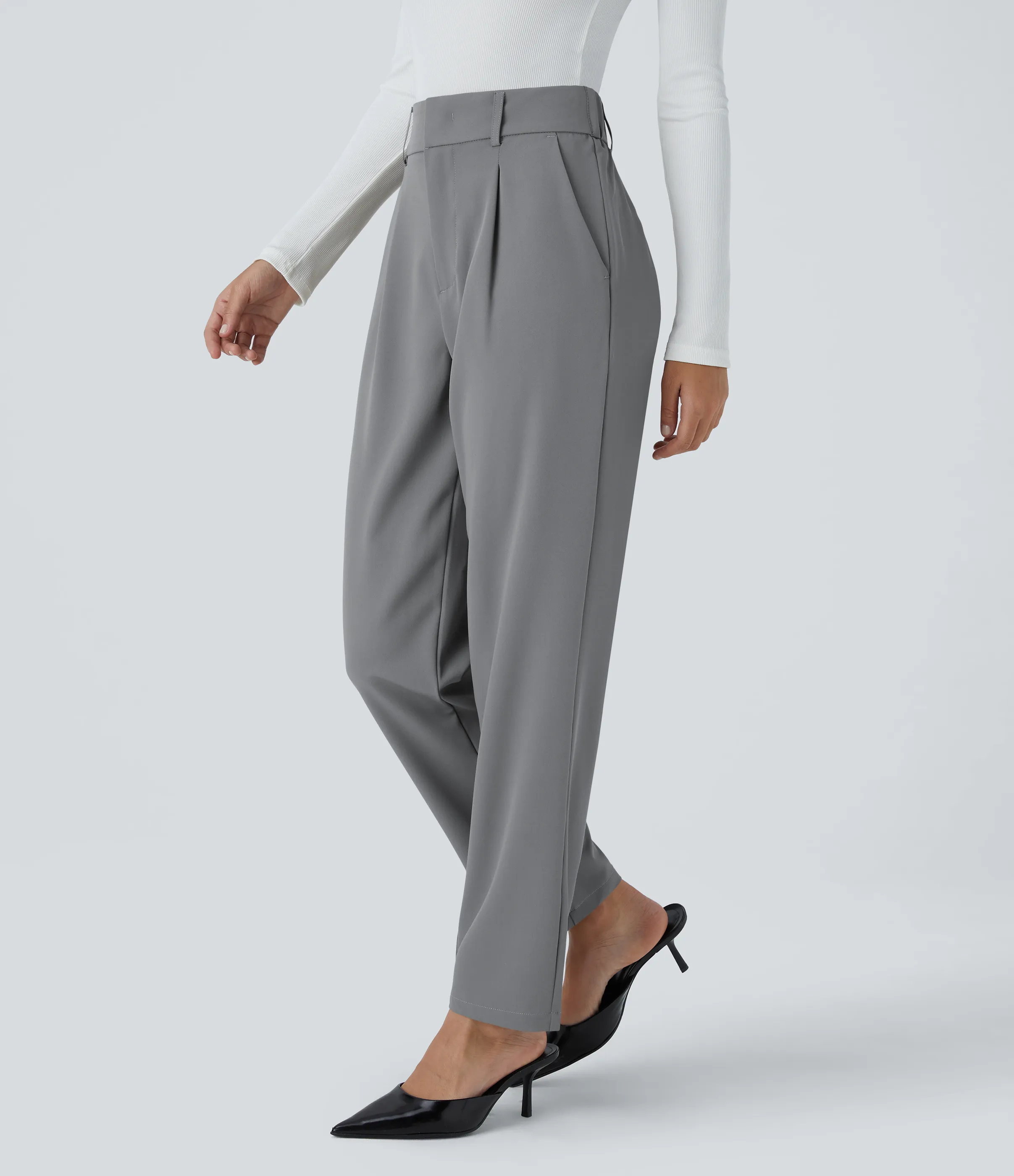 Halara Pantalón oficina ajustado tiro alto bolsillo lateral - Mockingbird - XL(tall) sold by Halara product image thumbnail 4