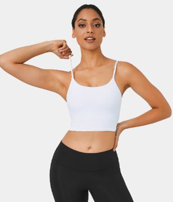 In My Feels Basic Padded Workout Cropped Tank Top sold by halara