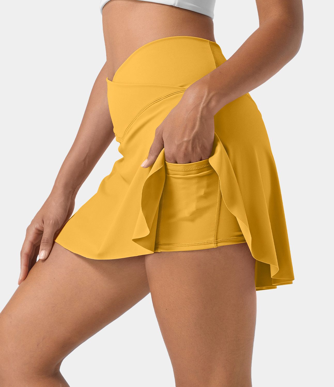 Everyday Cloudful™ Air Fabric Crossover 2-in-1 Side Pocket Cool Touch Tennis Skirt-Lucid sold by halara product image thumbnail 17