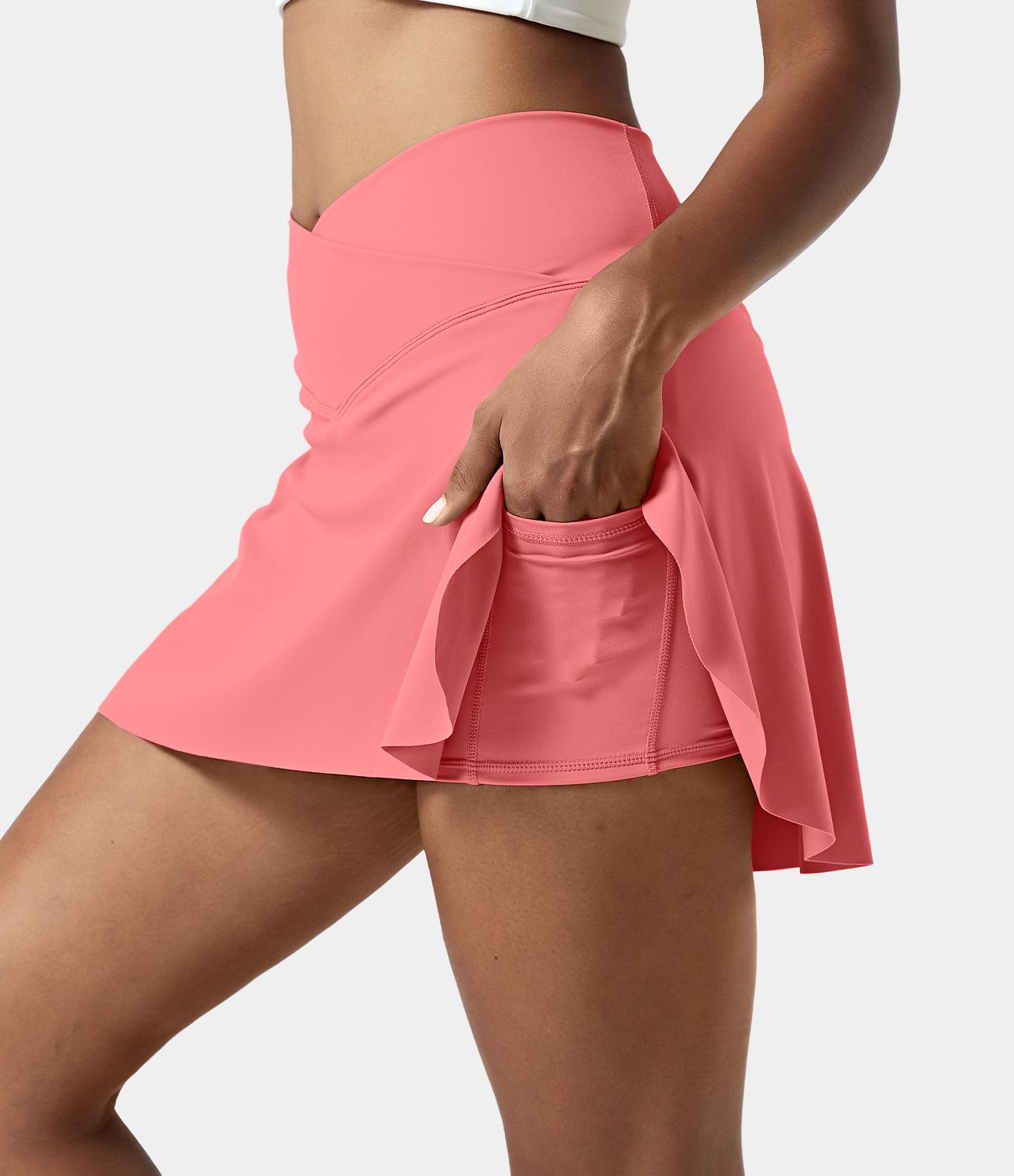 Everyday Cloudful™ Air Fabric Crossover 2-in-1 Side Pocket Cool Touch Tennis Skirt-Lucid sold by halara product image thumbnail 24