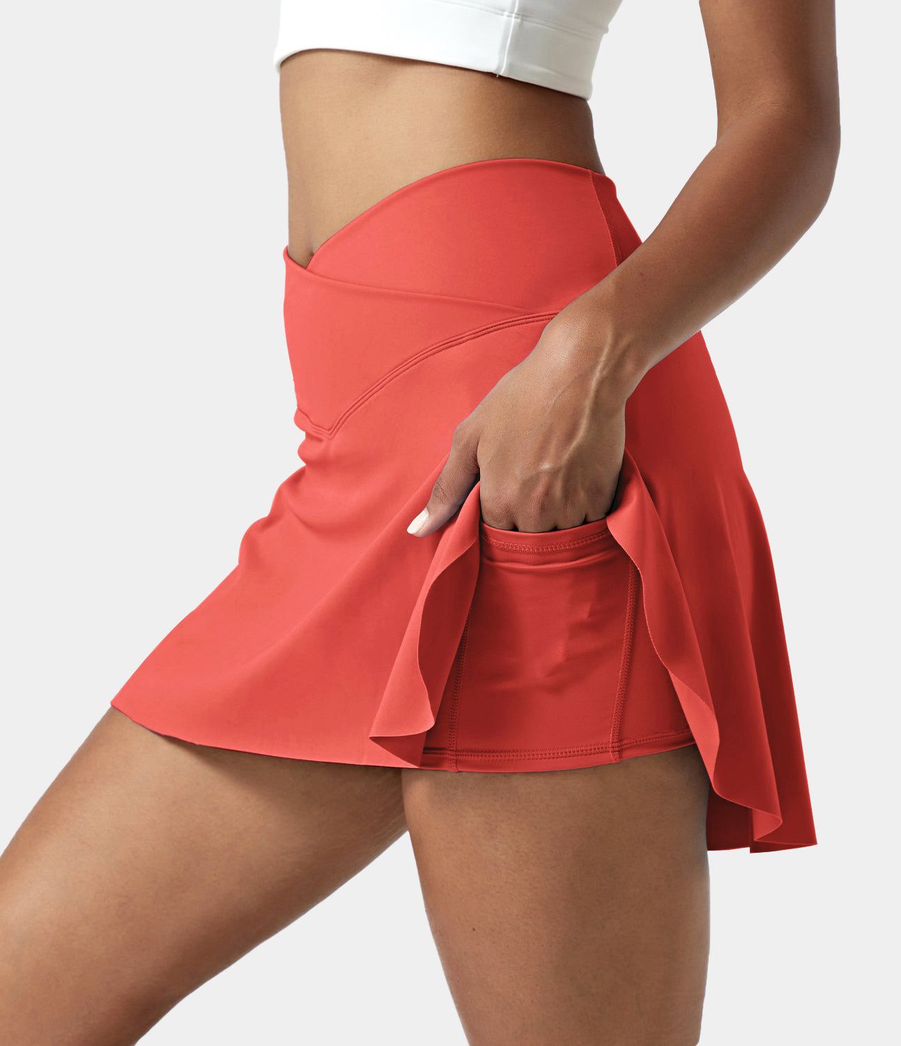 Everyday Cloudful™ Air Fabric Crossover 2-in-1 Side Pocket Cool Touch Tennis Skirt-Lucid sold by halara product image thumbnail 28