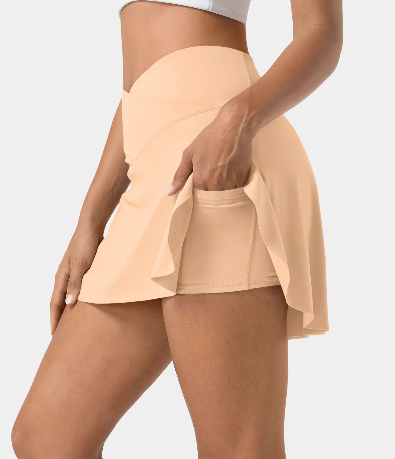 Everyday Cloudful™ Air Fabric Crossover 2-in-1 Side Pocket Cool Touch Tennis Skirt-Lucid sold by halara product image thumbnail 31