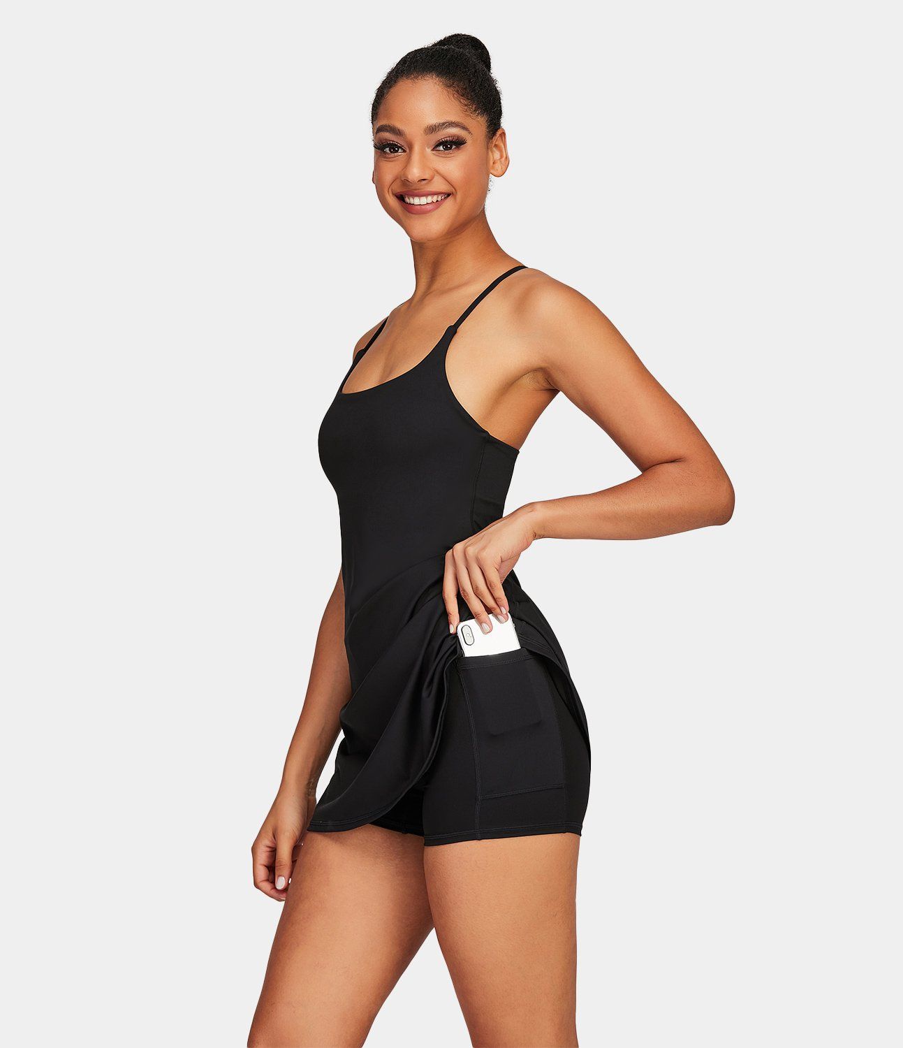 Everyday Cloudful™ Fabric Backless 2-in-1 Flare Workout Dress-Wannabe sold by halara product image thumbnail 2