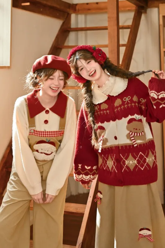 アニマルニットポロセーター+カーディガン sold by Belchic