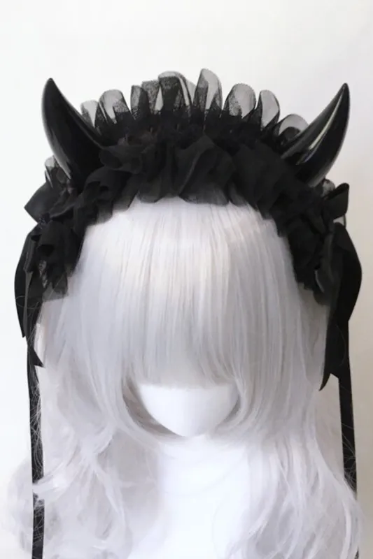 デビルホーンレースロリータヘッドバンド sold by Belchic