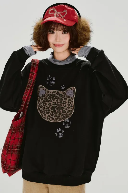 レトロレオパードルーズモードトップス sold by Belchic