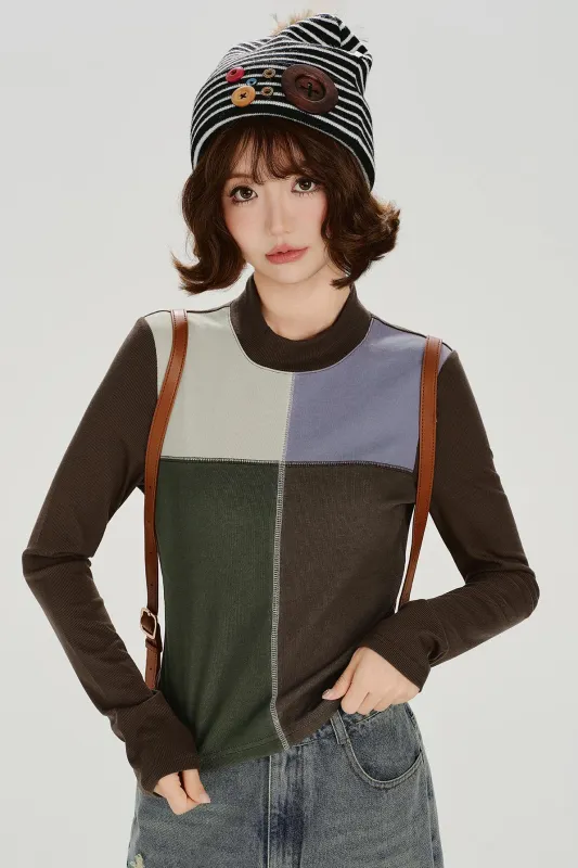 レトロパッチワークモードトップス sold by Belchic