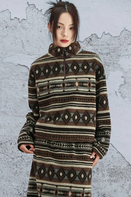 ラムウールジオメトリックジャケット sold by Belchic