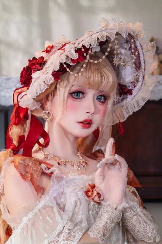 スイートロリータフラワーハット+ネックレス sold by Belchic