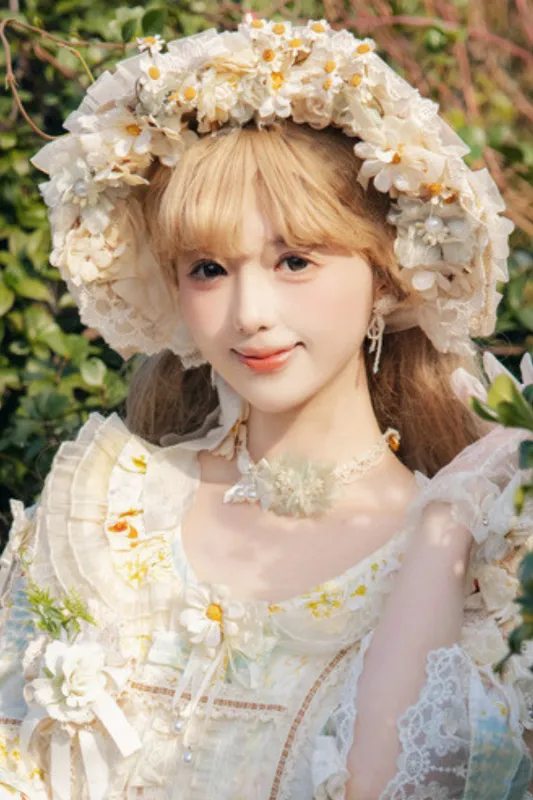 デイジーウェディングロリータハット+グローブ+バッグ+ネックレス sold by Belchic