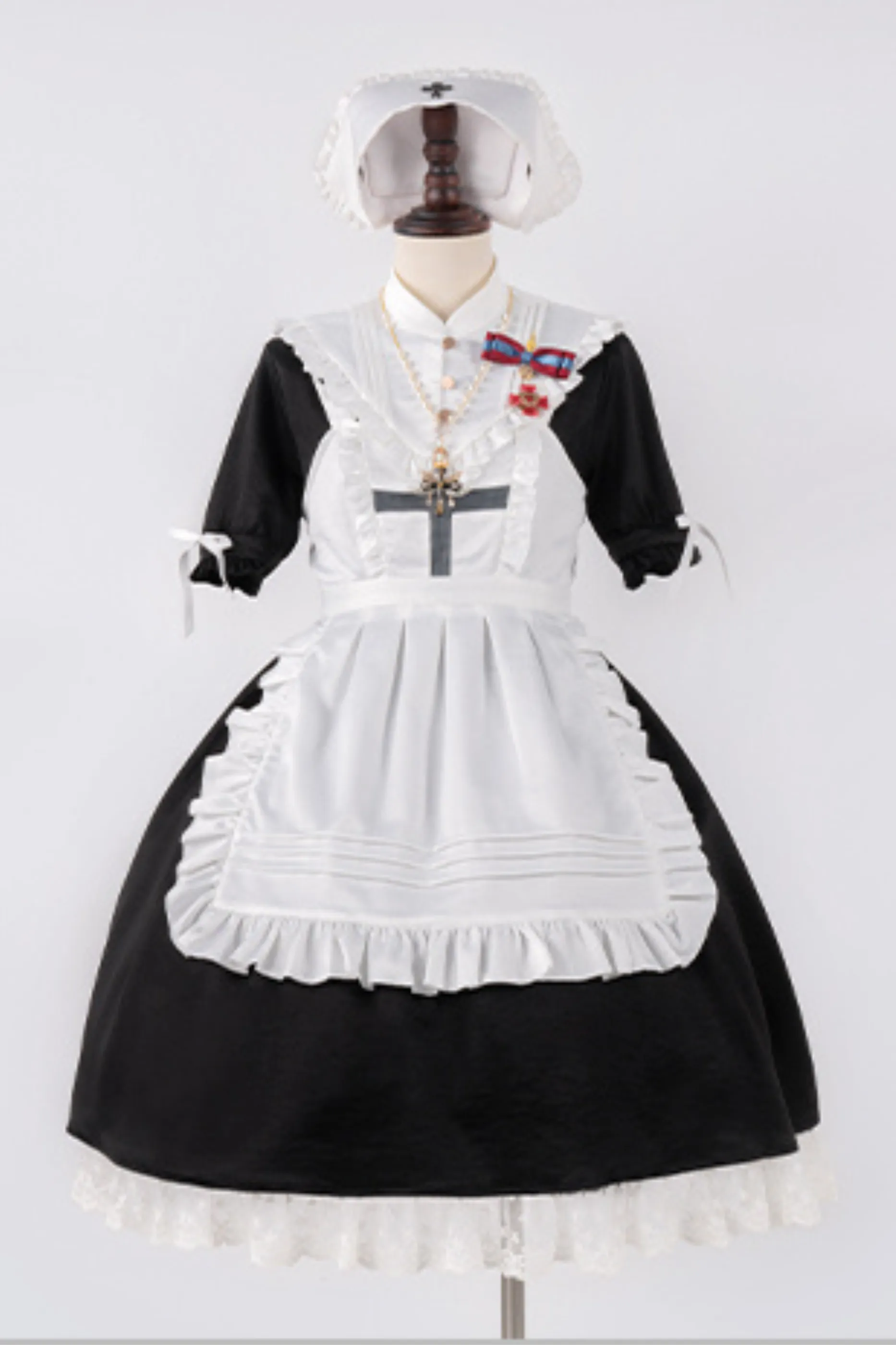 ランタンエンジェルメイドロリータドレス+エプロン+つけ襟 sold by Belchic