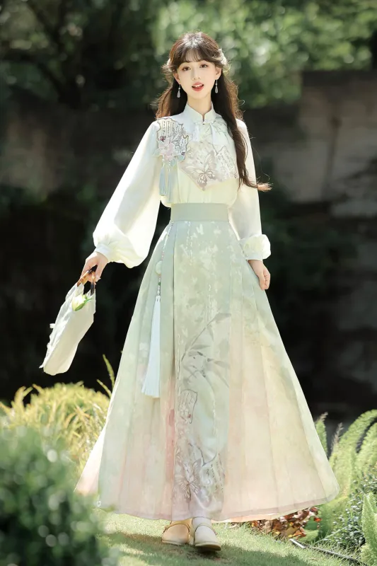 レトロチャイナトップス+ロングスカート sold by Belchic