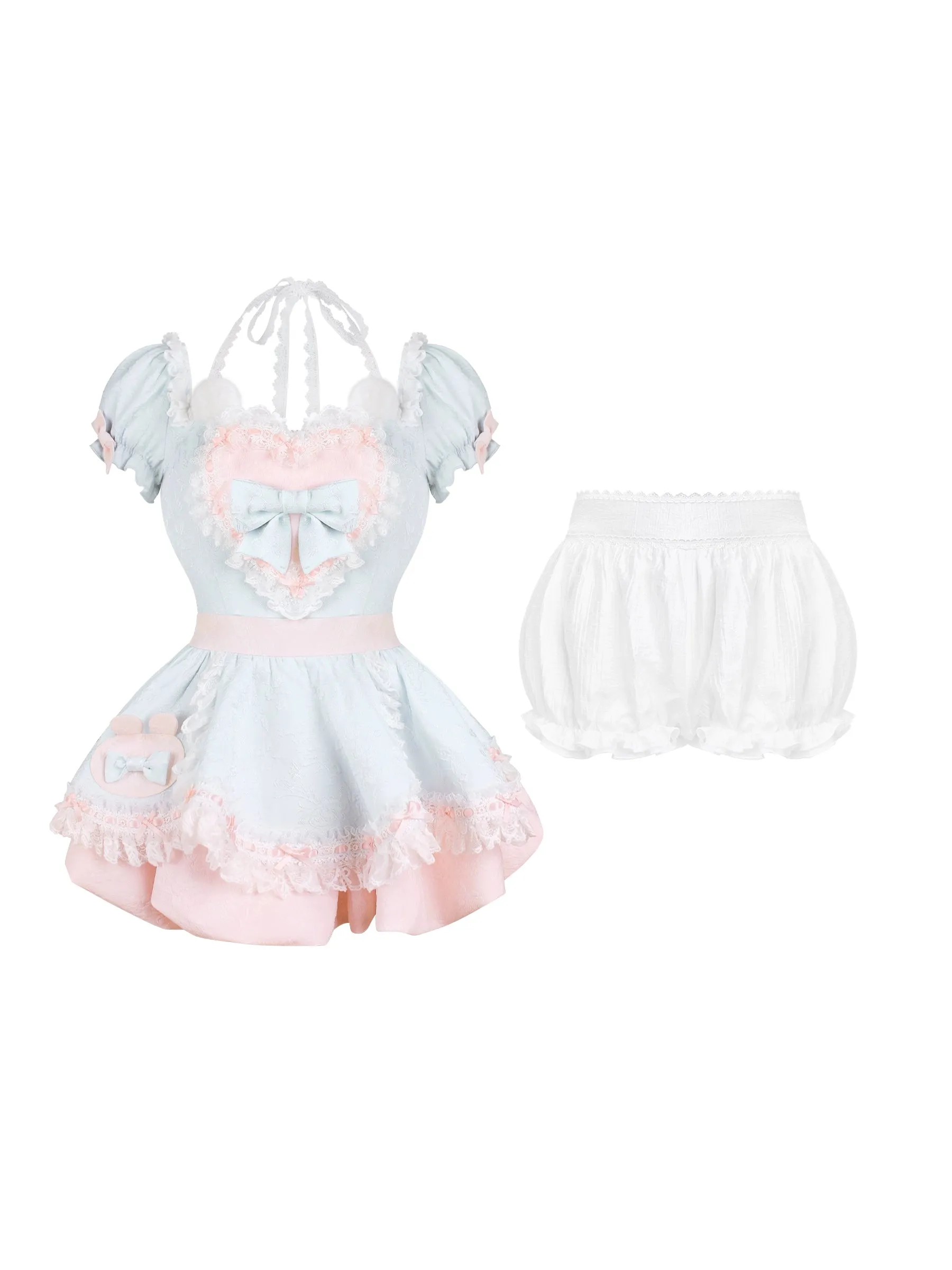 ブルーラブドレス+ホワイトバブルパンツ sold by Belchic product image thumbnail 5