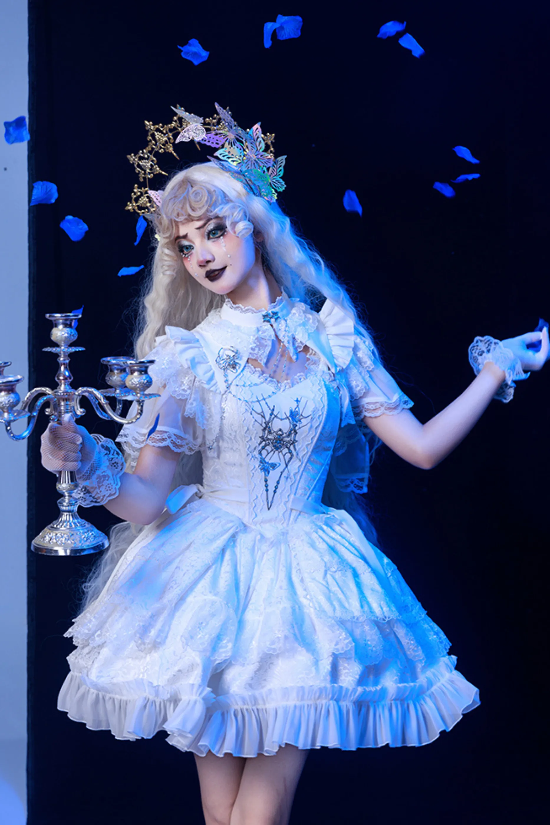 ゴシックロリータスプリットレースロリータドレス+スカート+ボレロ sold by Belchic product image thumbnail 5