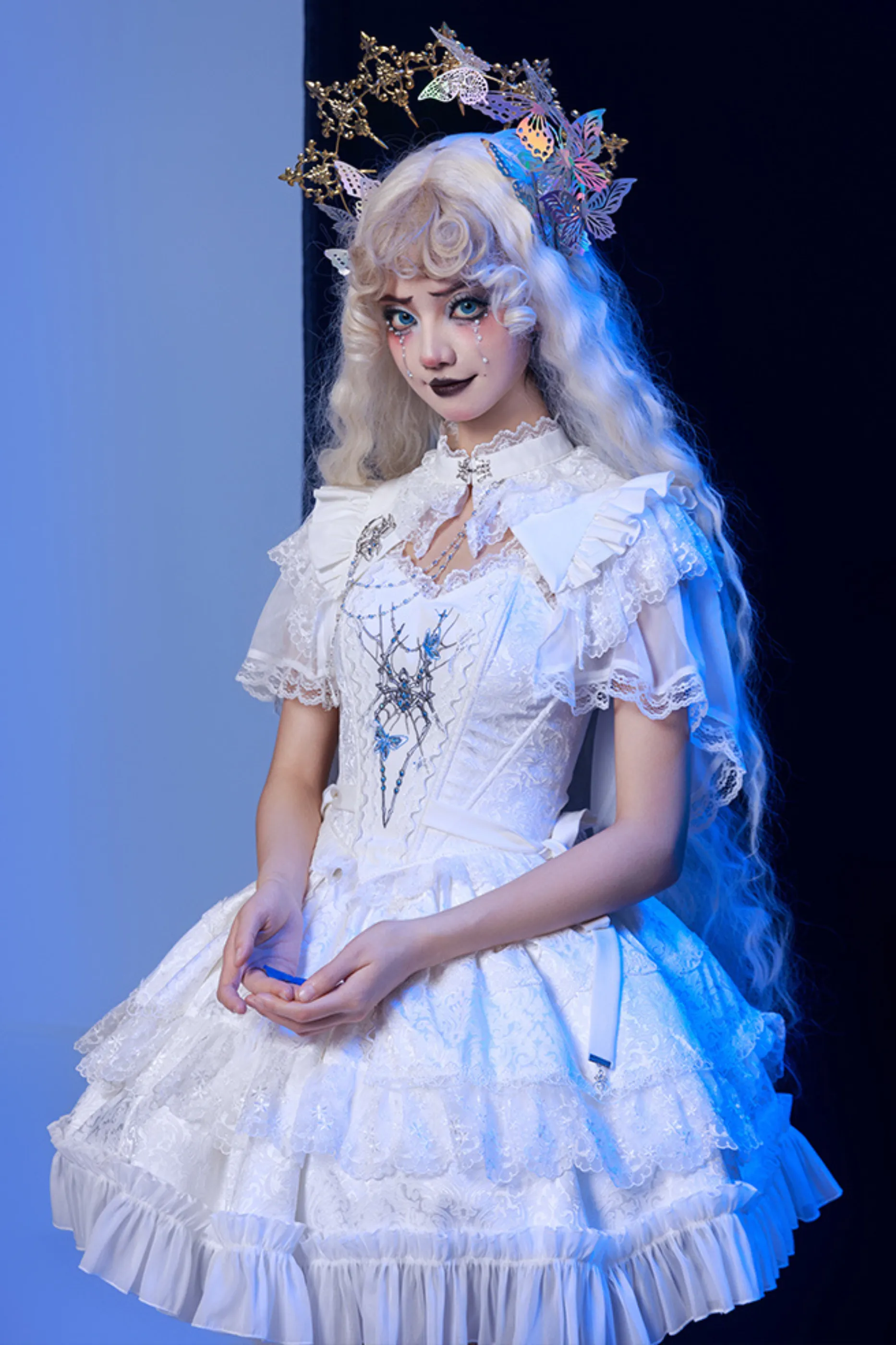 ゴシックロリータスプリットレースロリータドレス+スカート+ボレロ sold by Belchic product image thumbnail 4