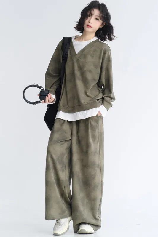 ミュージアムスタイルリラックストップス+ルーズパンツ sold by Belchic