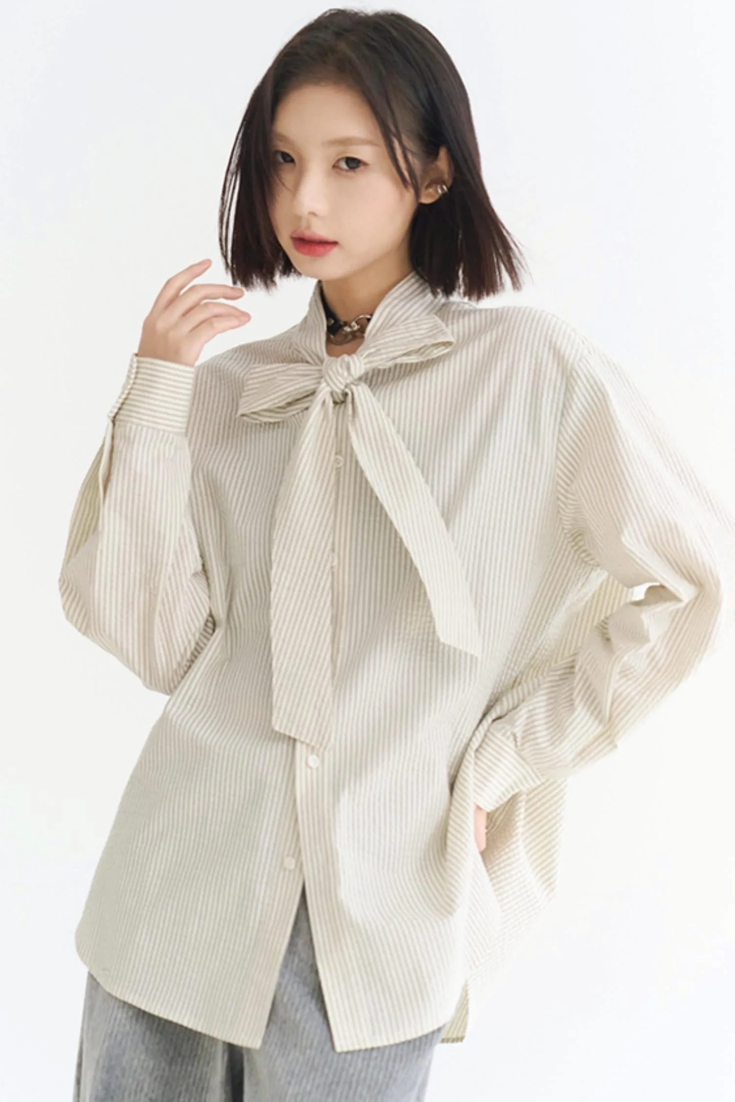 リラックスフィット タイディテール シャツ sold by Belchic product image thumbnail 4