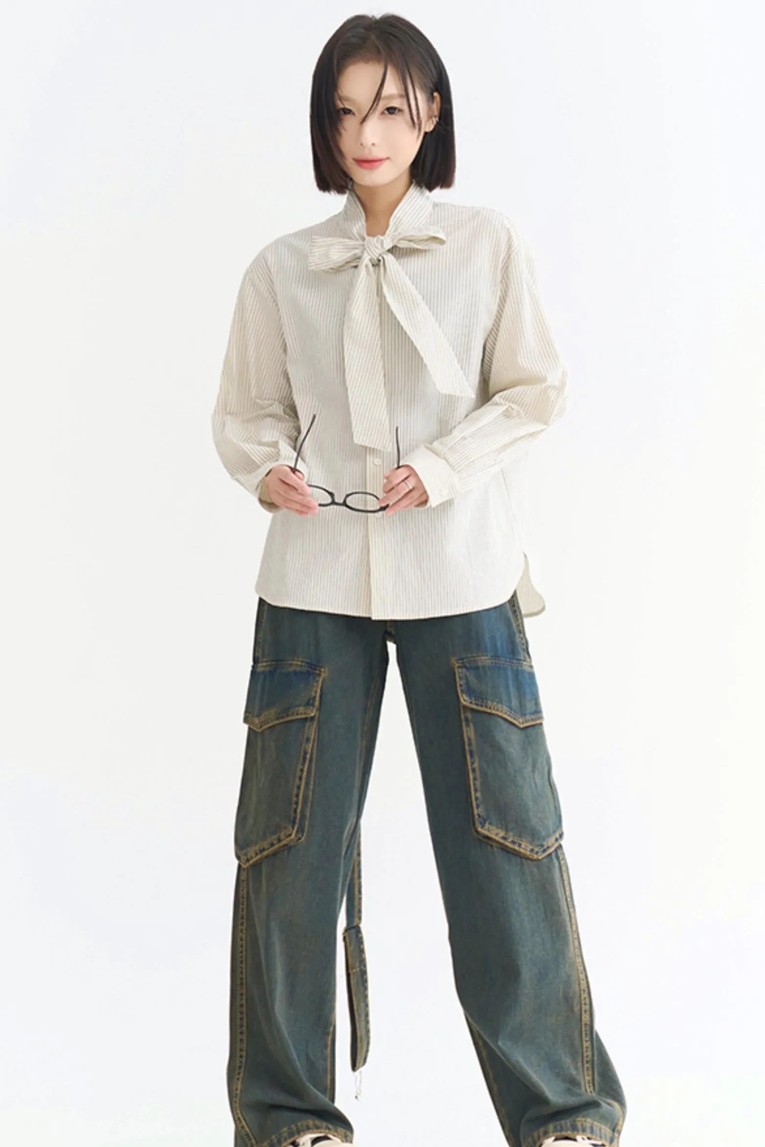 リラックスフィット タイディテール シャツ sold by Belchic product image thumbnail 5