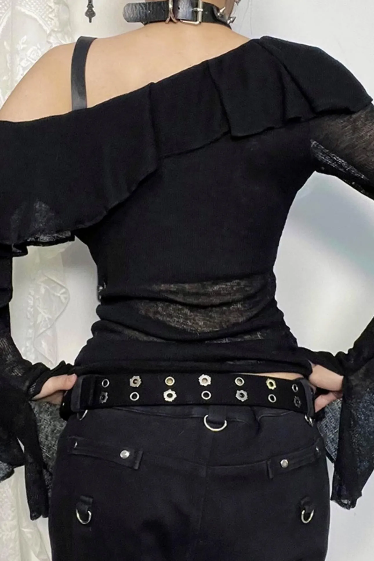 アシンメトリーワンショルダーダンスTシャツ sold by Belchic product image thumbnail 4