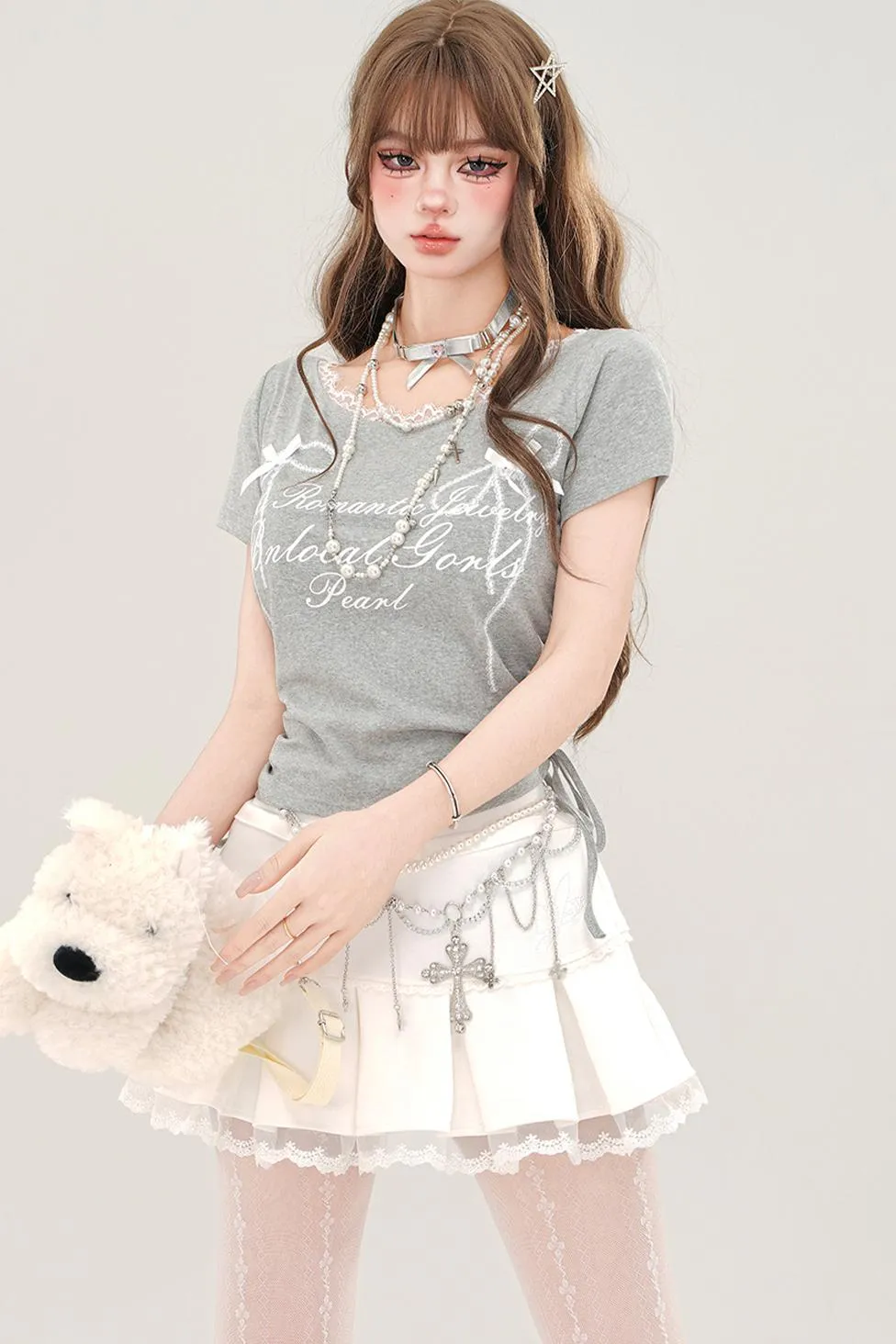 スパイスレースドローストリングTシャツ sold by Belchic product image thumbnail 2