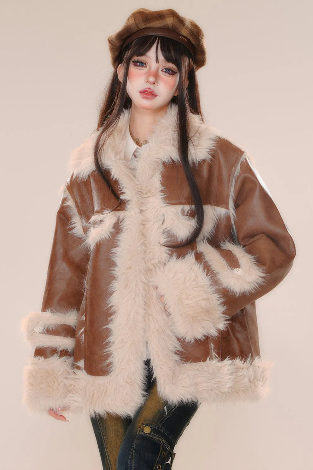 PUレザールーズサーマルジャケット sold by Belchic product image thumbnail 4