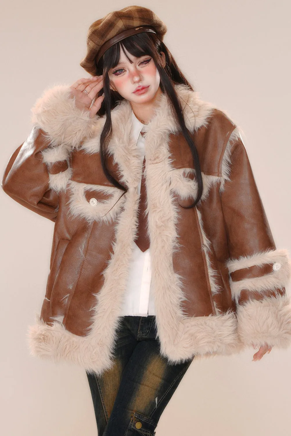 PUレザールーズサーマルジャケット sold by Belchic product image thumbnail 2